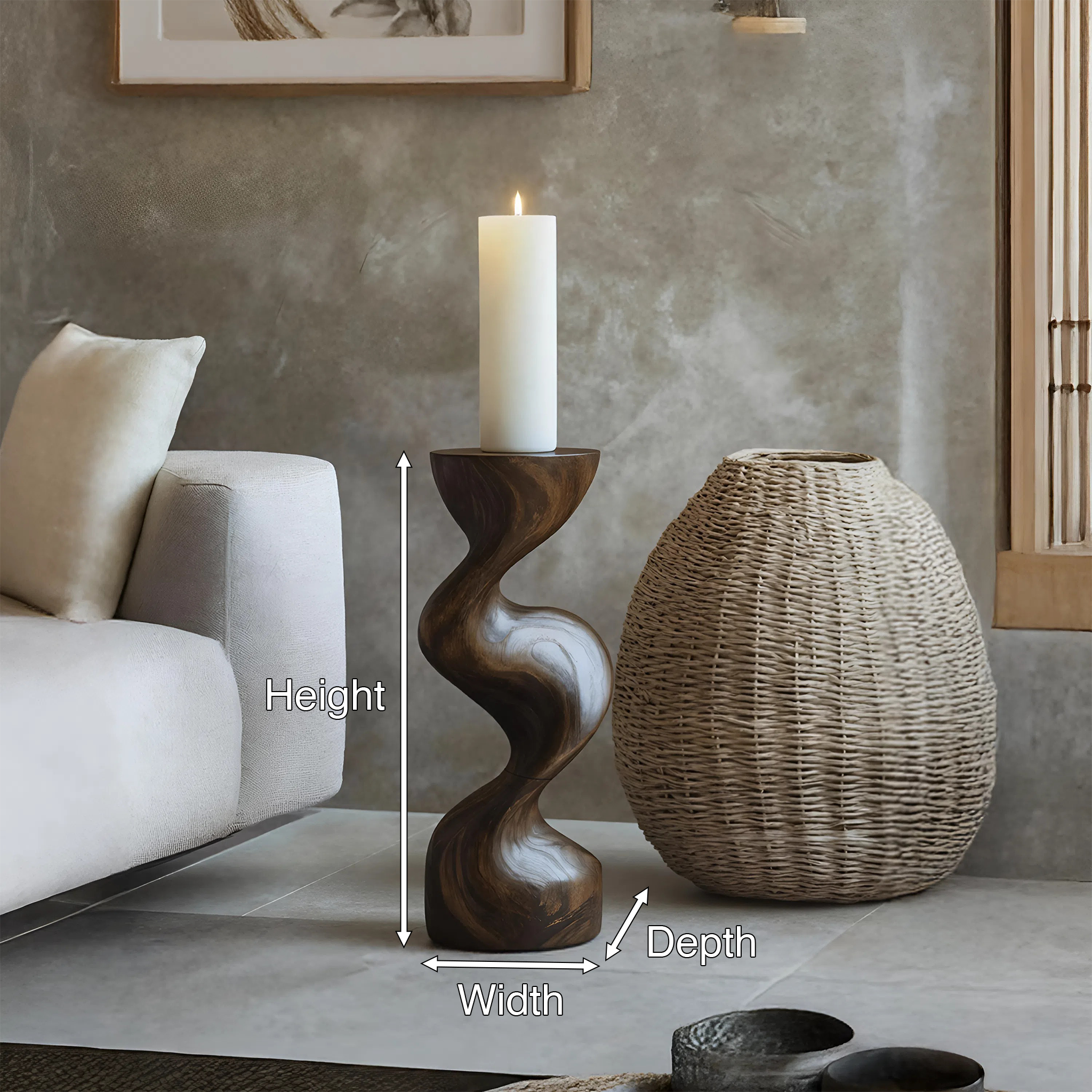Mid Century Candle Holder For Living Room Modern Decor SILDTTNCDH