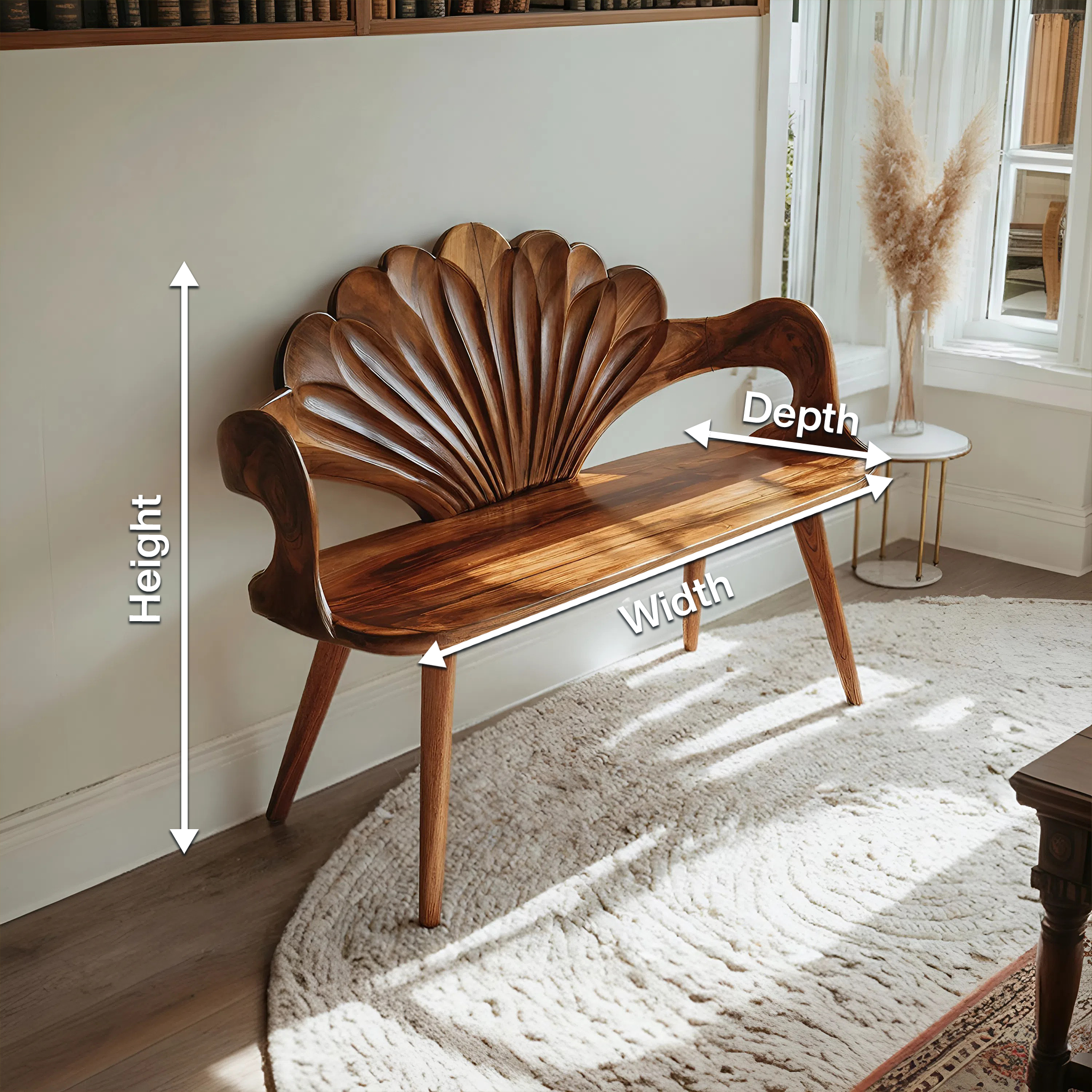 Rustic Natural Wood Bench For Entryway And Hallway SILDTTRBEN039