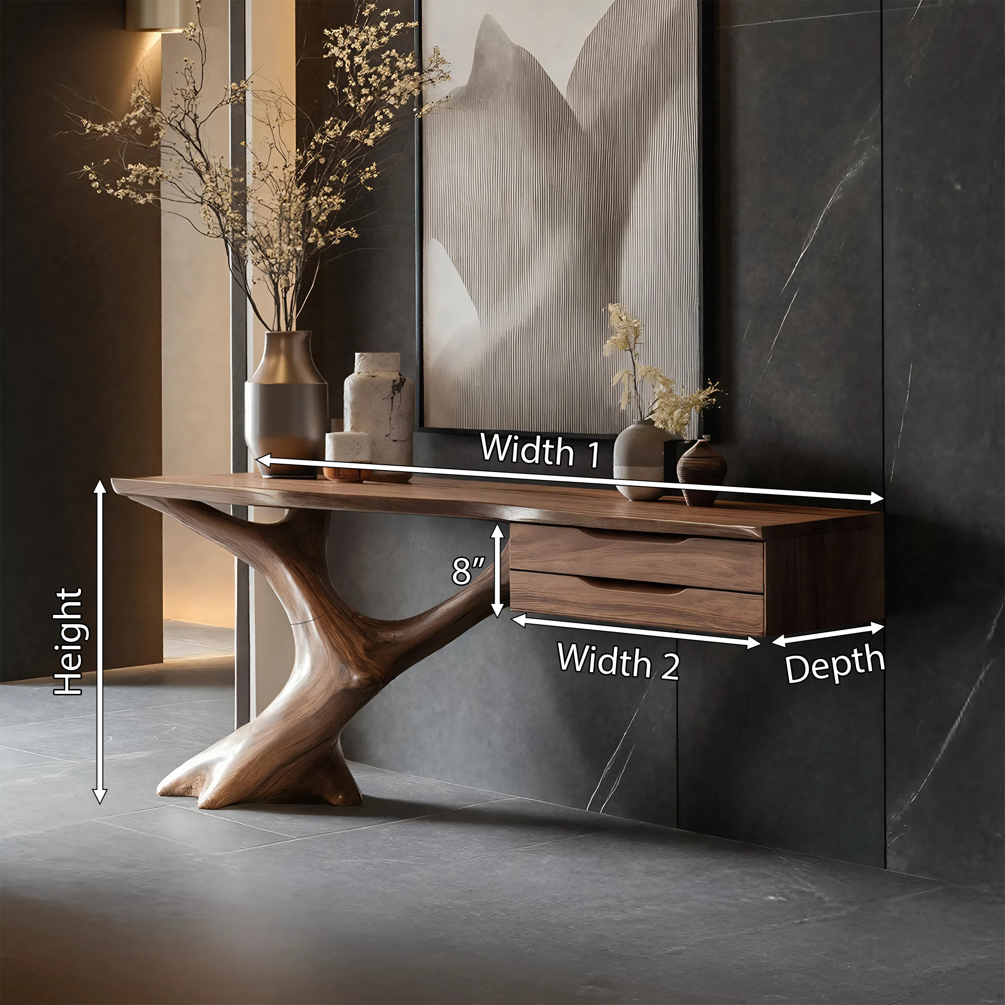 Handcrafted Wooden Console Table For Entryway Design SILDTTNCS016