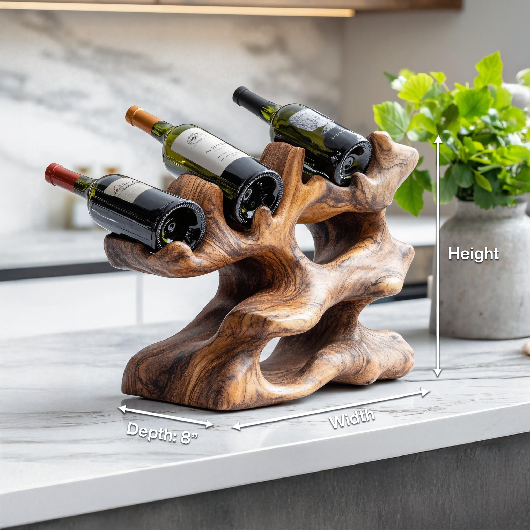 Rustic Wine Rack For Kitchen Island Rustic Feature SILDTTNWH014