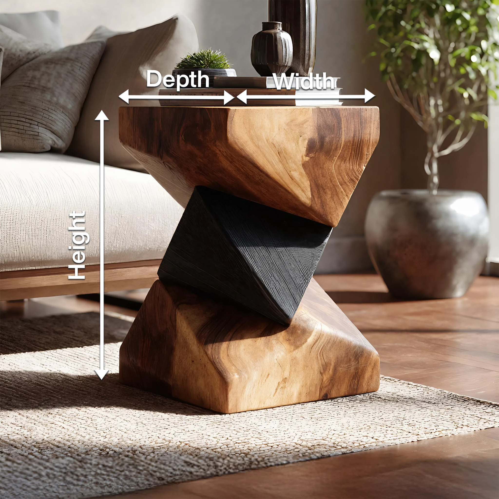 Farmhouse Wooden Side Table For Modern Farmhouse Decor SILDTTNSTA033