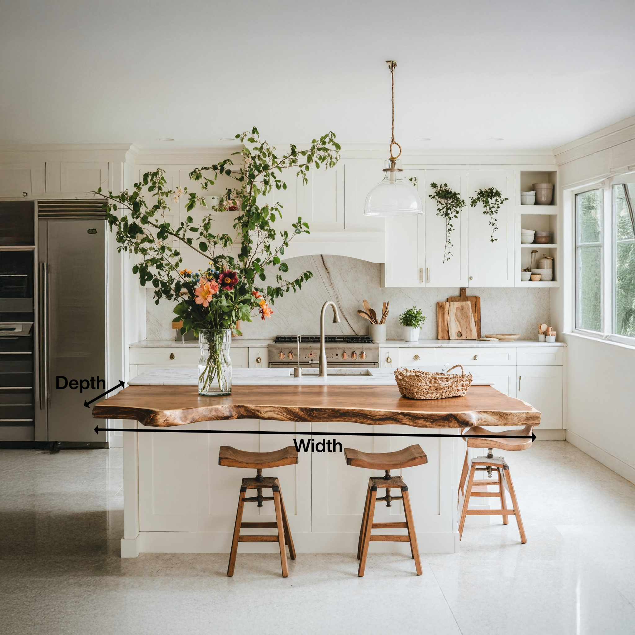 Farmhouse Live Edge Tabletop For Dining Room Decor SILDTTNKCT010