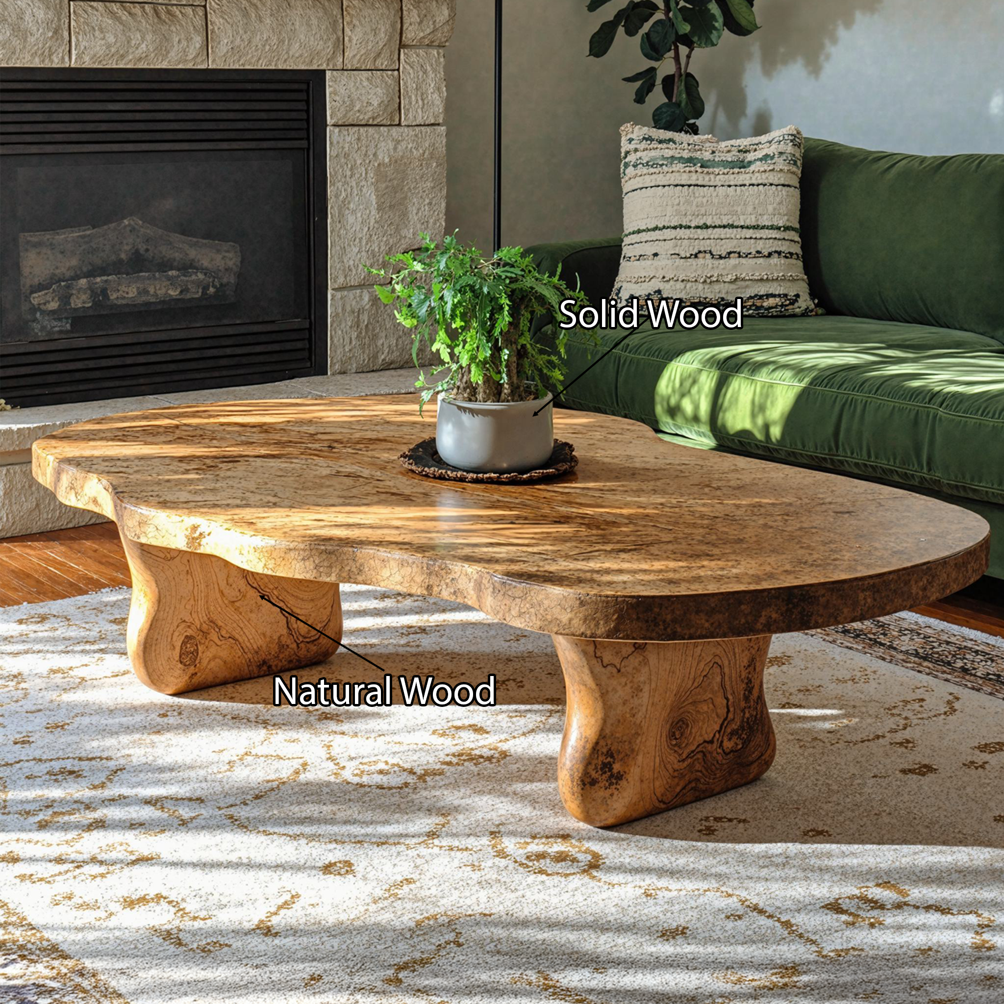 Rustic Coffee Table For Living Room Decor SILDTCF055