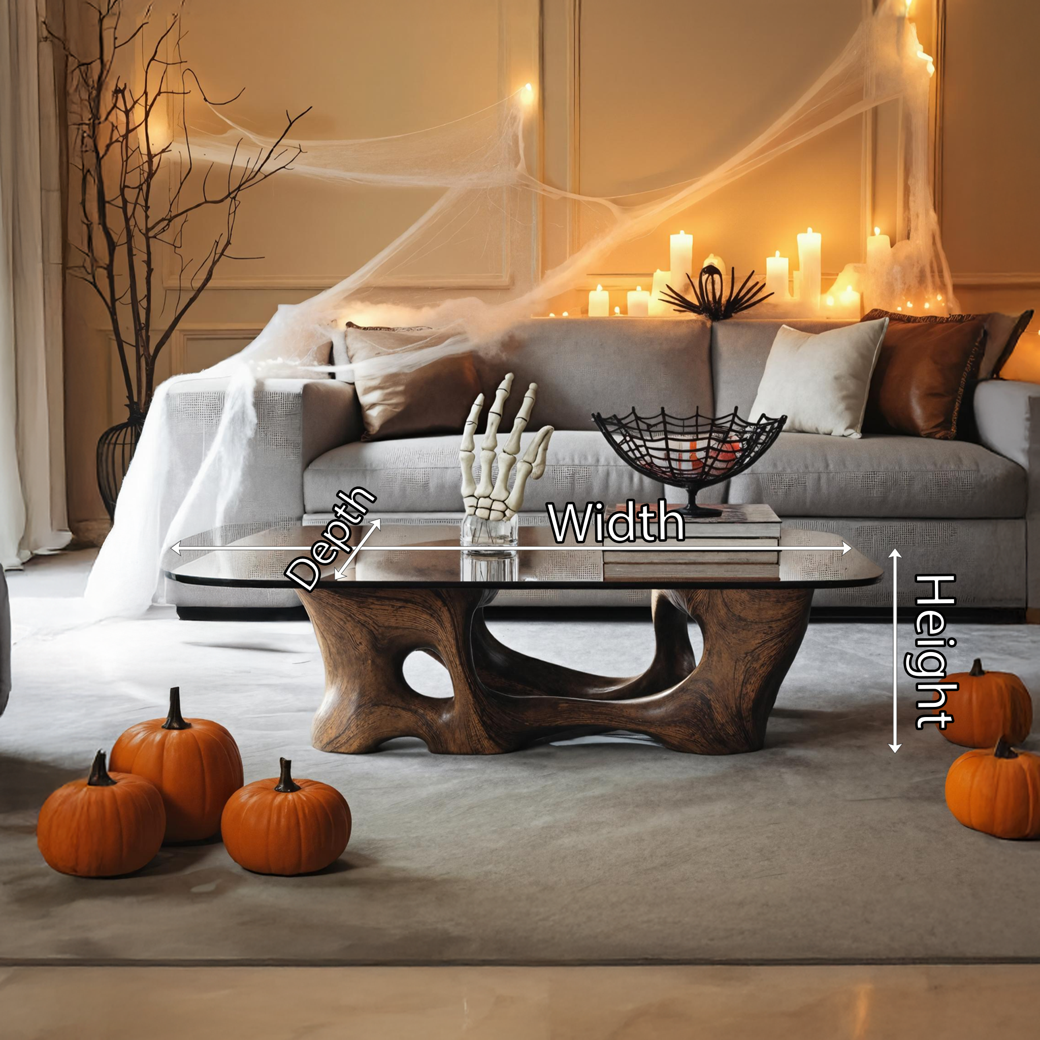 Mid Century Solid Wood Coffee Table For Living Room Halloween Furniture SILDTTRHCF005