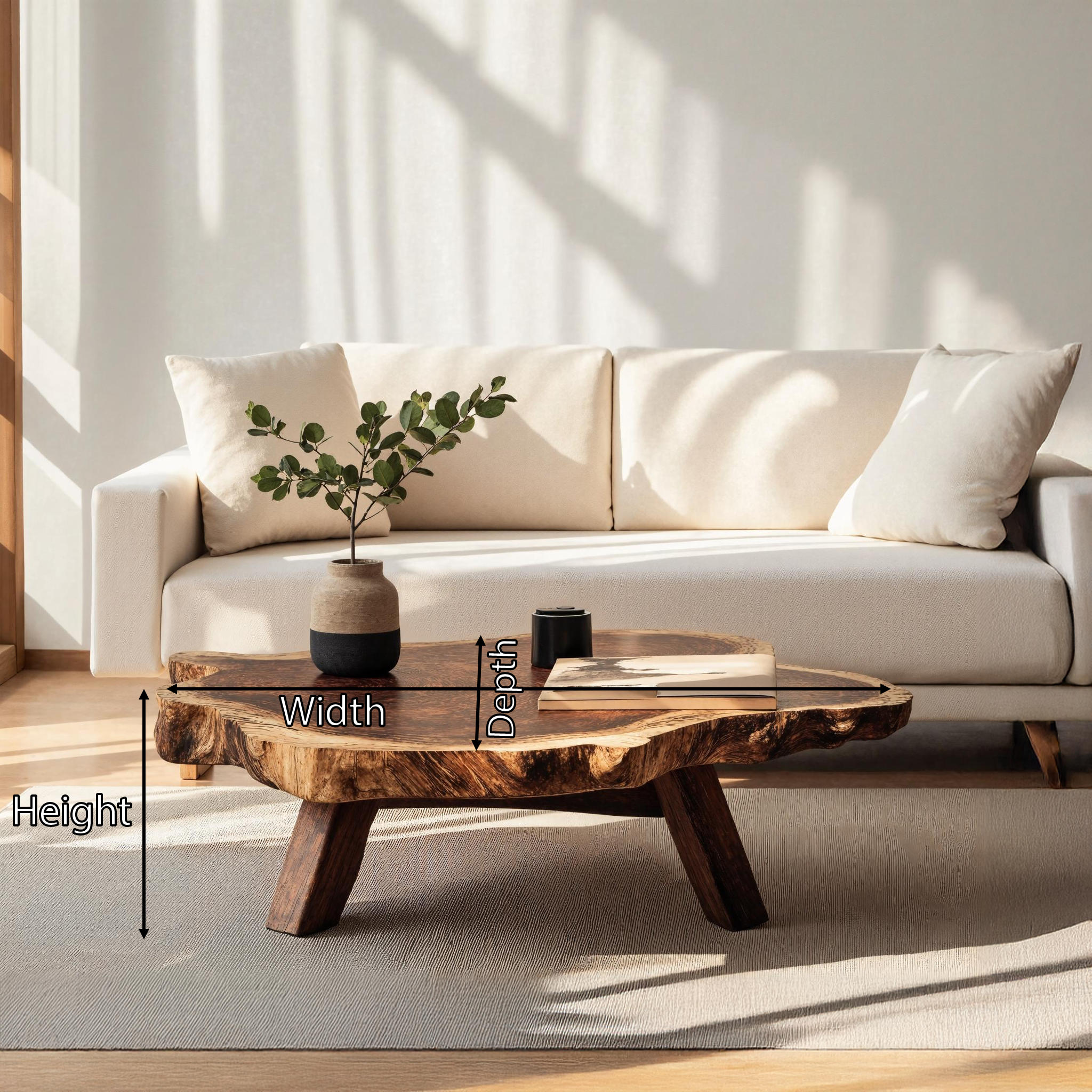 Handcrafted Wood Table For Timeless Living Decor SILDTTRCF013