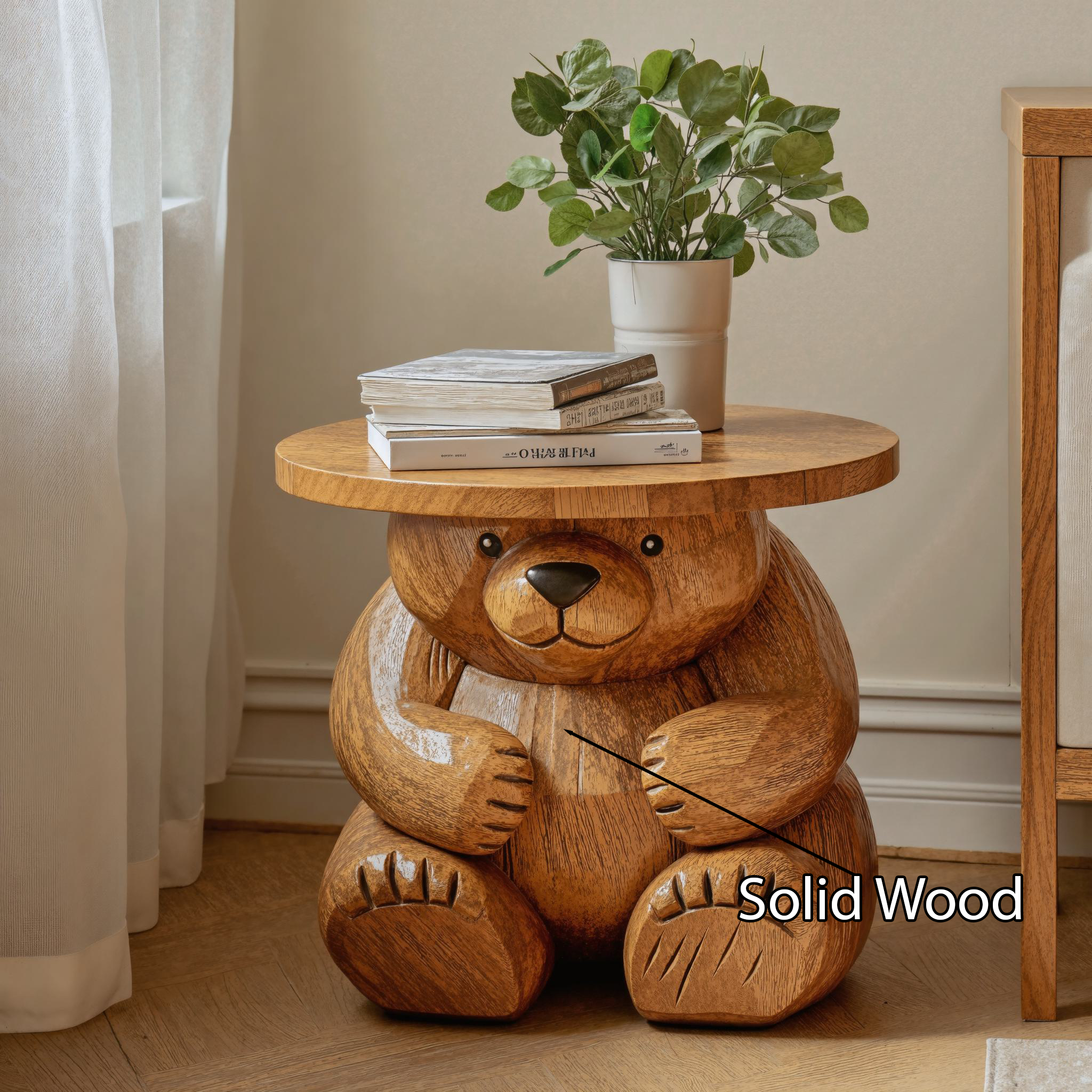 Handmade Bear End Table Side Table SILDTEN080