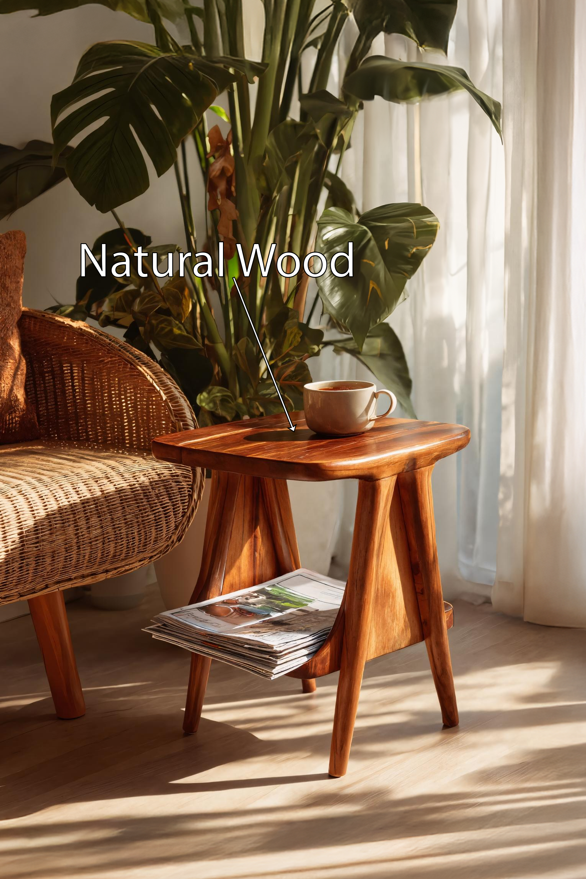 Modern Solid Wood Side Table For Entryway Design And Decor SILDTTRSTA004
