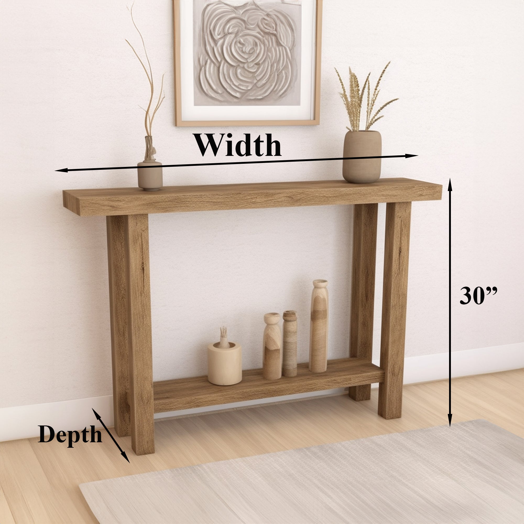 Rustic Farmhouse Console Table For Entryways SILDTCS001