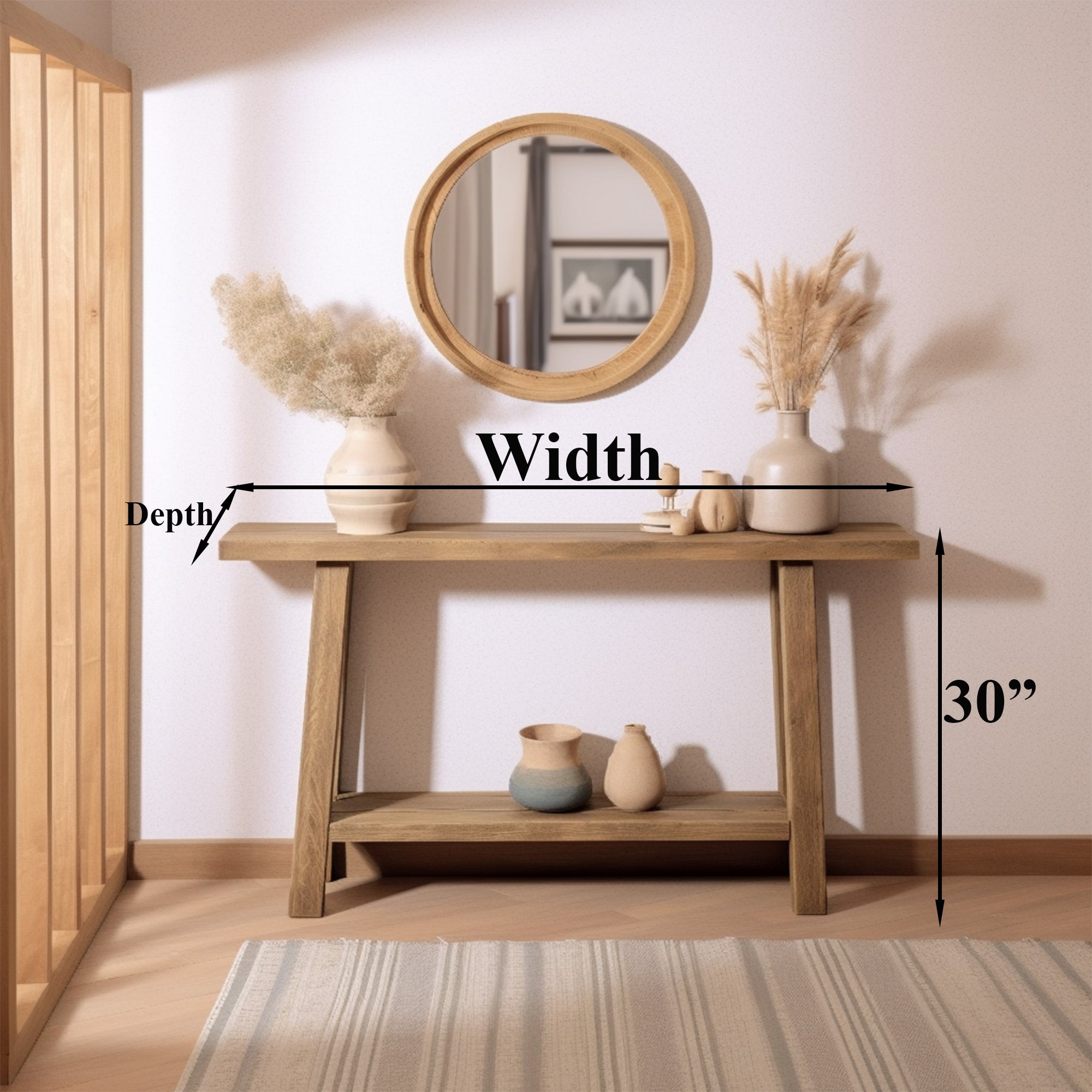 Narrow Floating Console Table For Natural Touch SILDTCS003