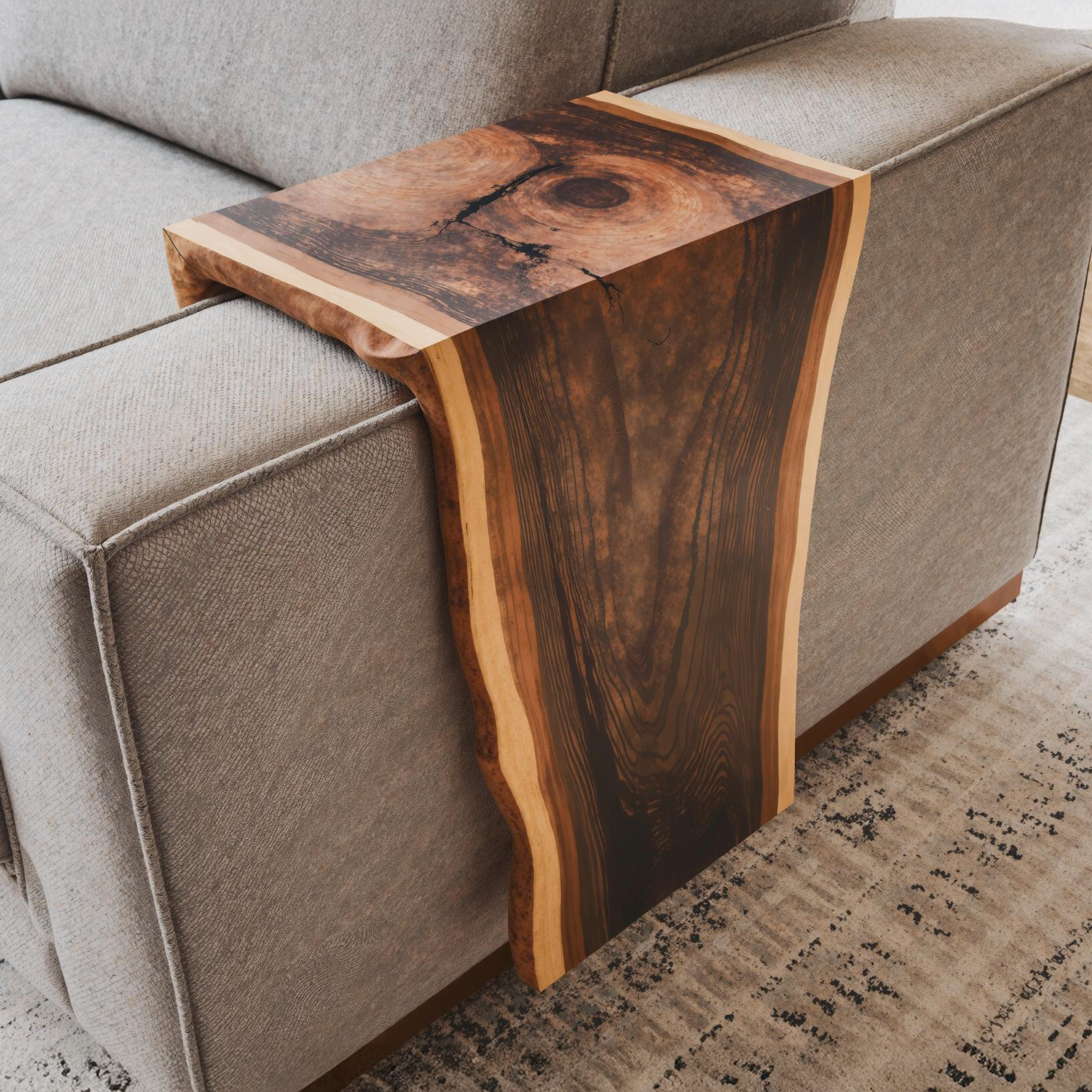 Solid Wood Sofa Armrest Table For Living Room Organization SILDTAR009