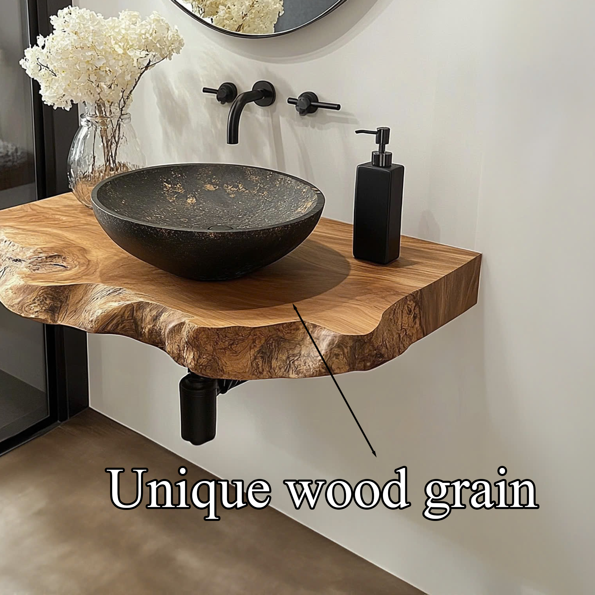 Handmade Bathroom Vanity Sink Shelf SINLBRV030