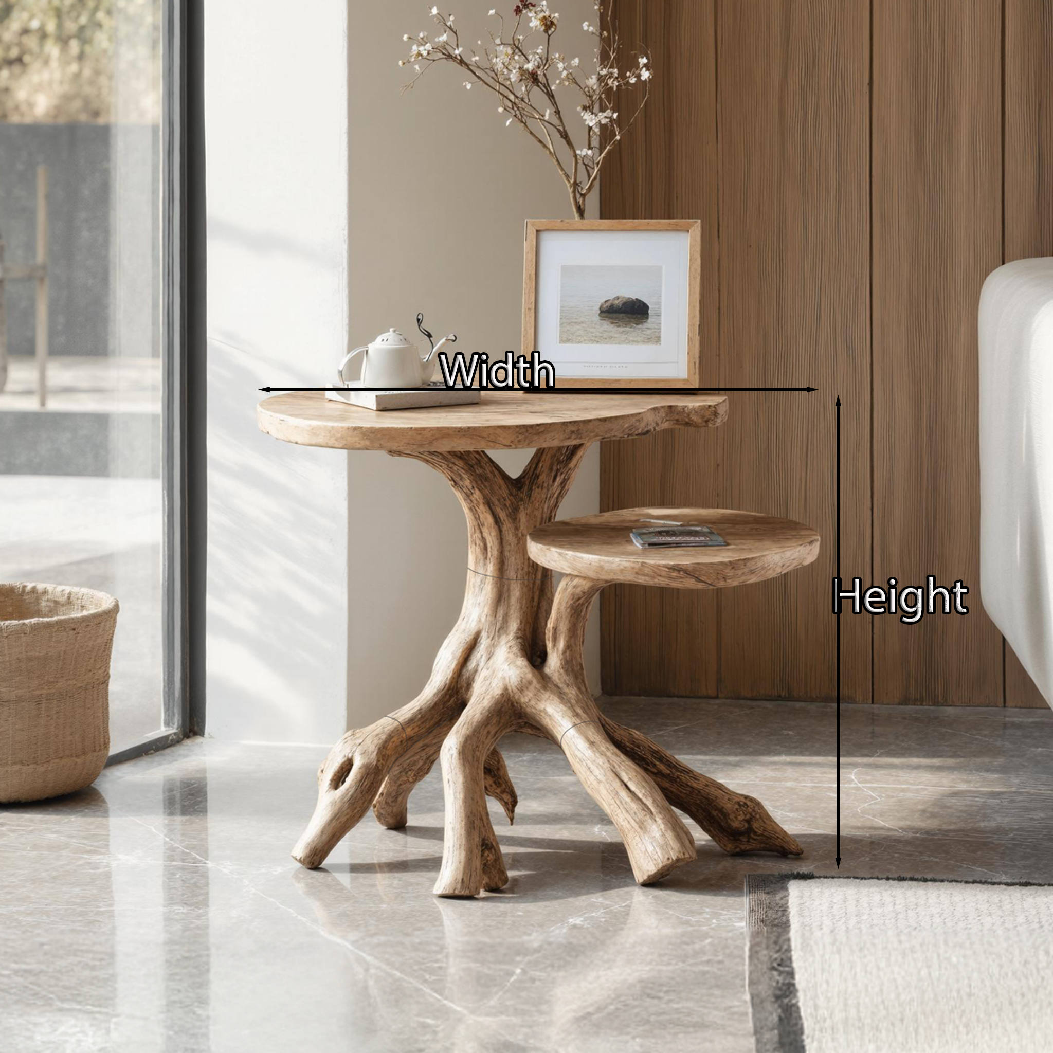 Farmhouse Live Edge End Table Entryway Table SILDTTNEN014