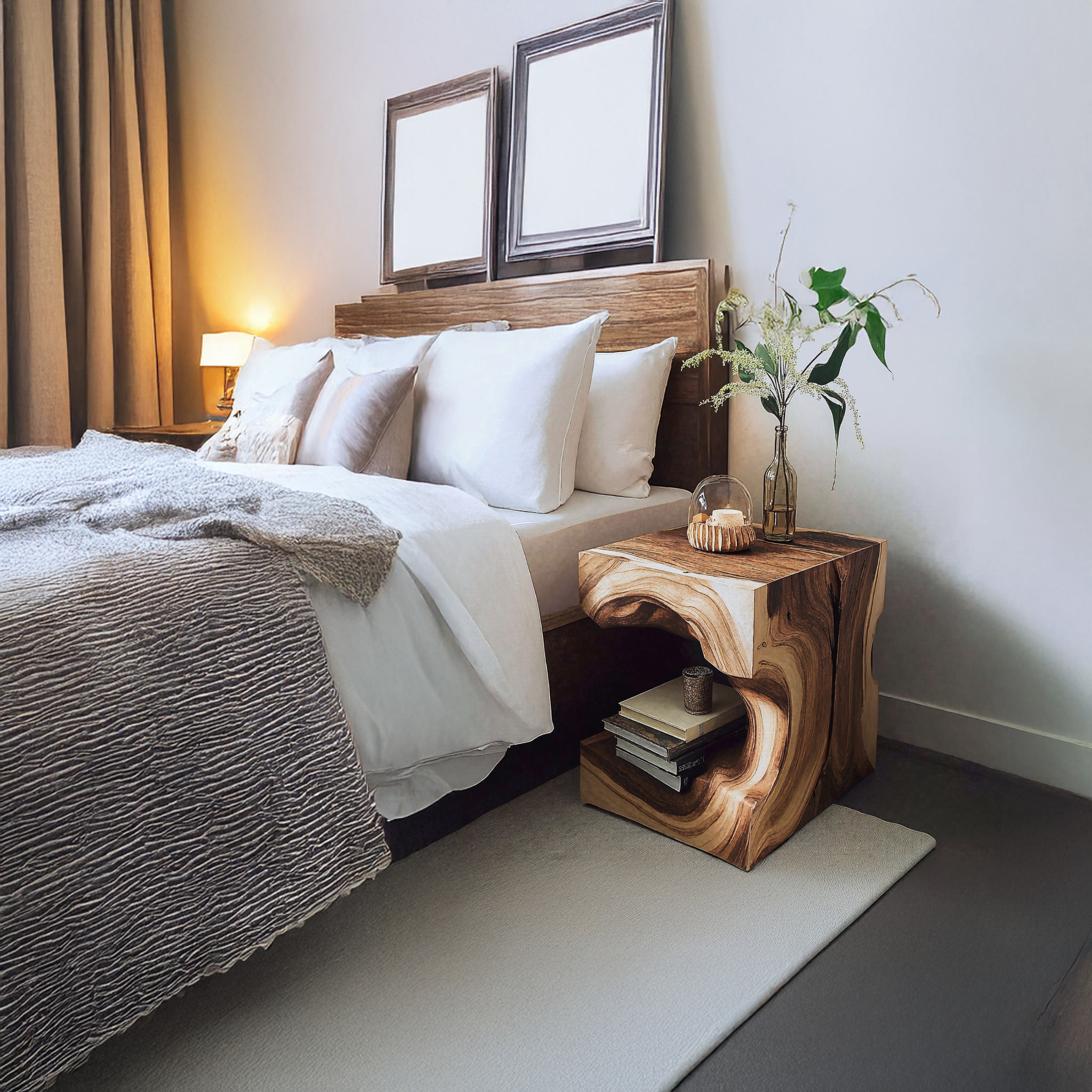 Handcrafted End Table With Storage Space SILDTEN086