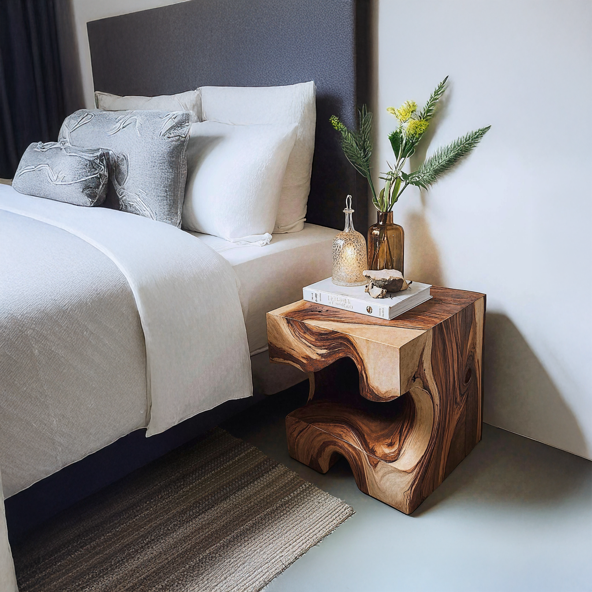 Live Edge End Table Rustic End Table For Bedroom SILDTEN084