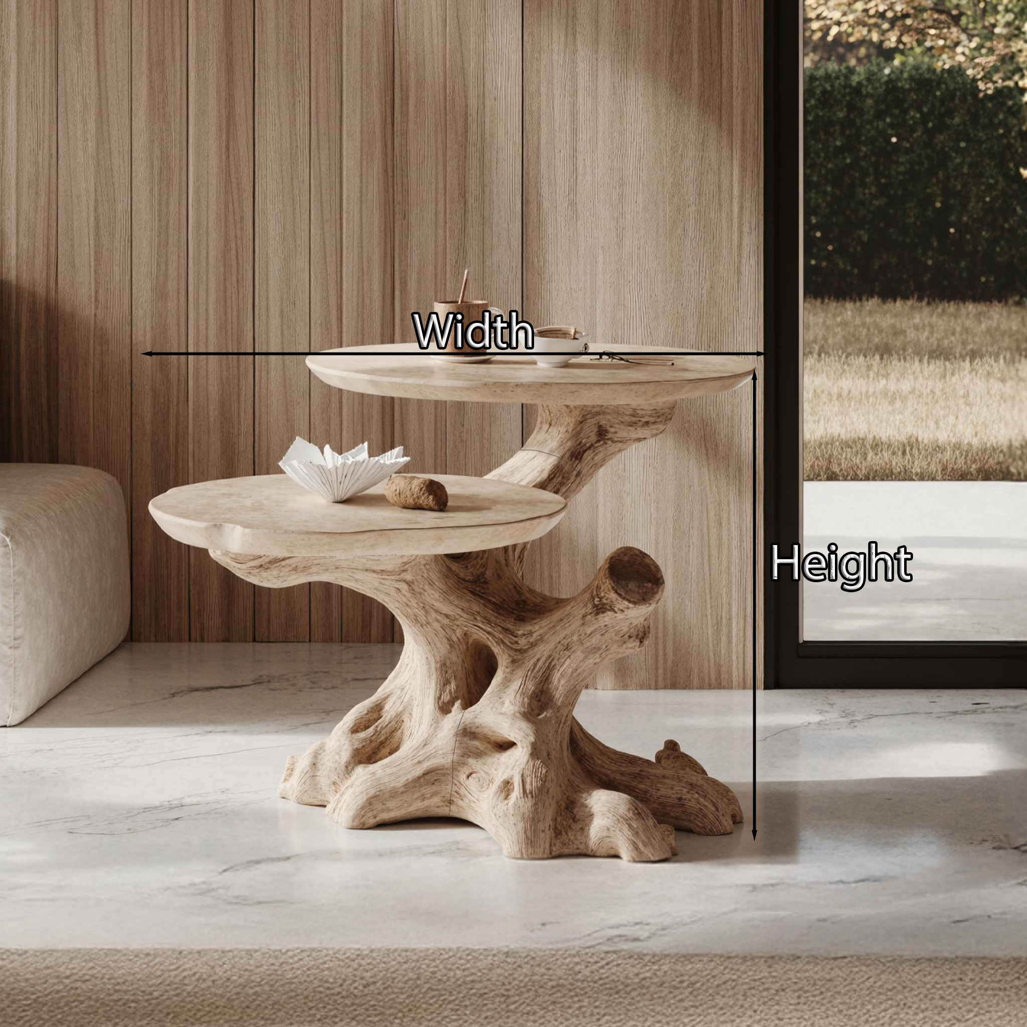 Rustic Solid Wood End Table Living Room Decor SILDTTNEN012