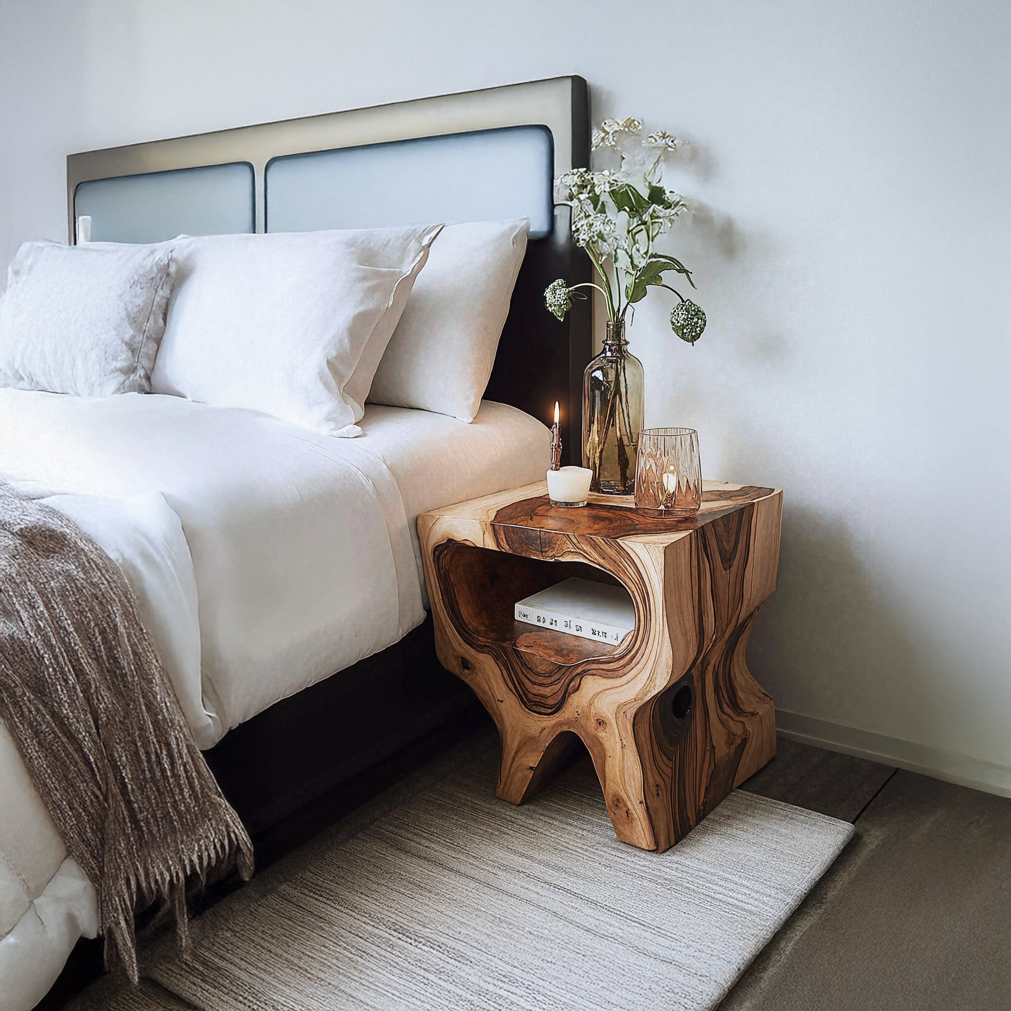 Handcrafted End Table Rustic Table For Living Room SILDTEN082