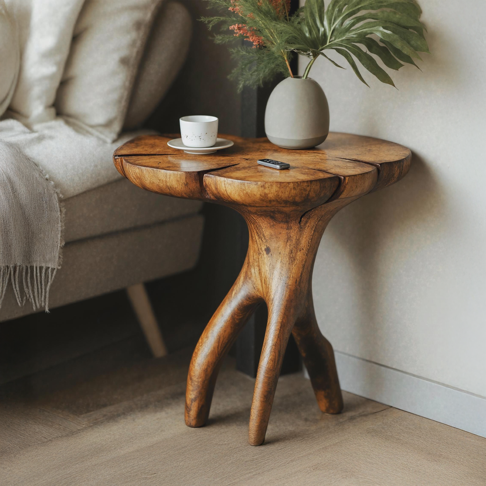 Perfectly Designed Wood End Table For Living Room Comfort SILDTEN118