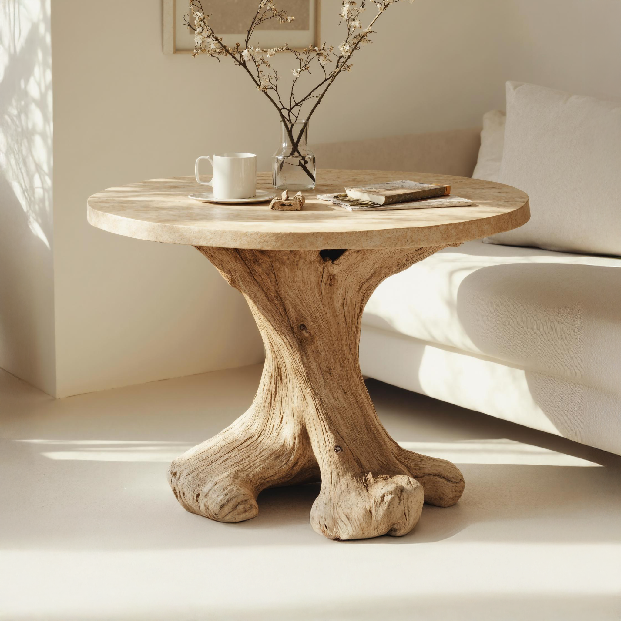 Unique Handcrafted Wood End Table With A Rustic Charm SILDTEN113