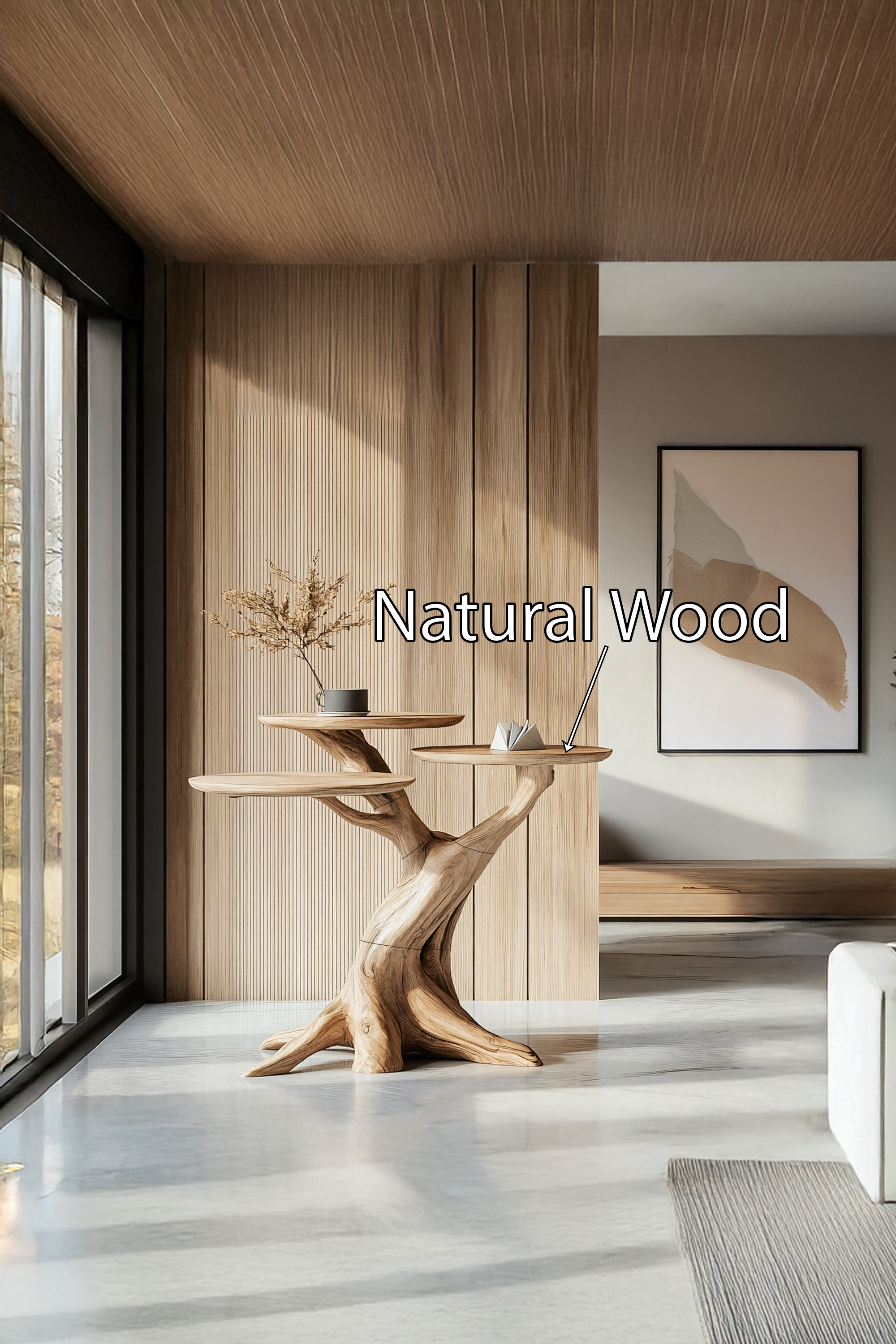 Mid Century Wooden End Table For Living Room Modern Furniture Decor SILDTTREN001