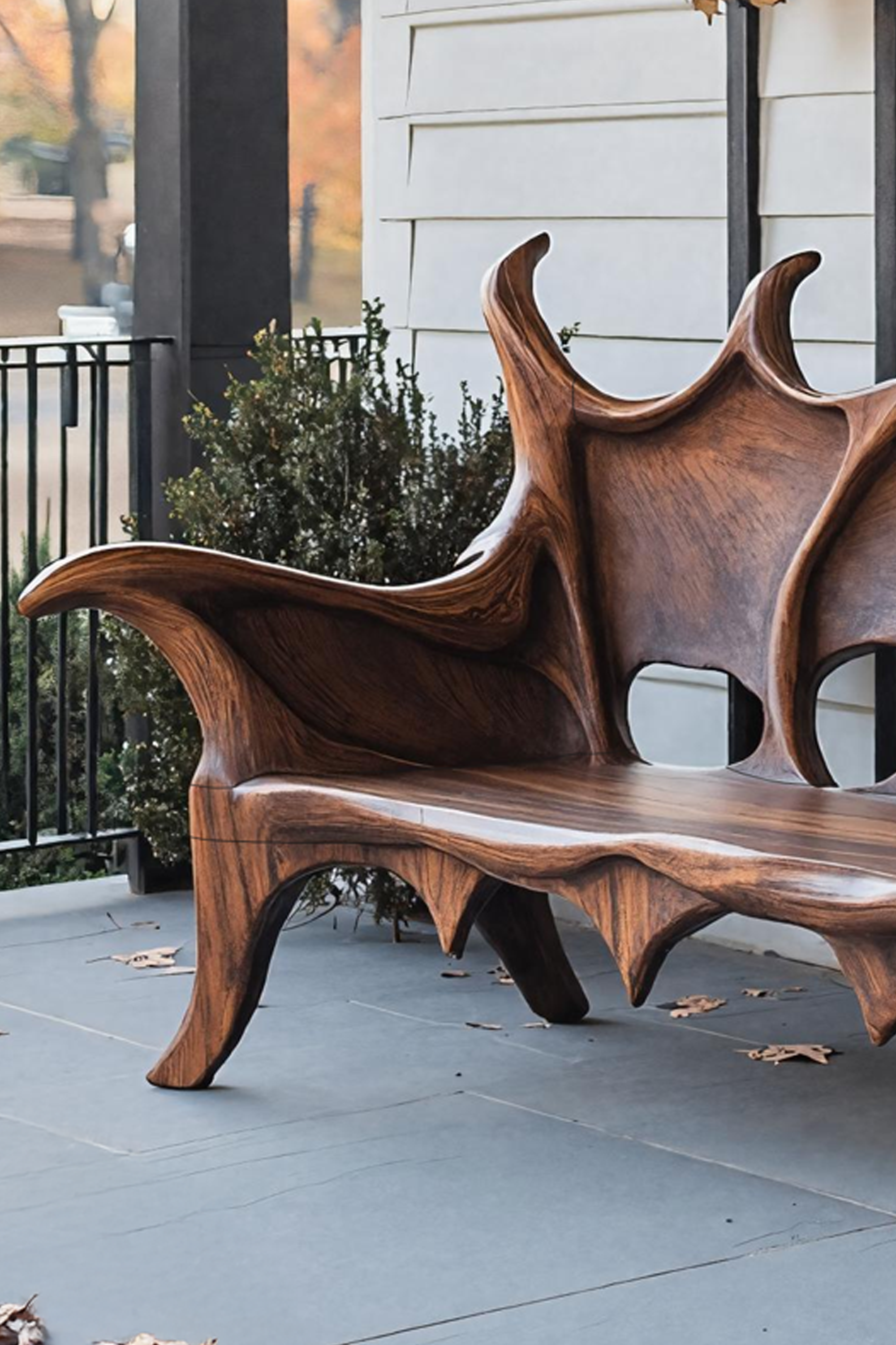 Farmhouse Live Edge Outdoor Bench For Patio And Garden Decor SILDTTNHOB005