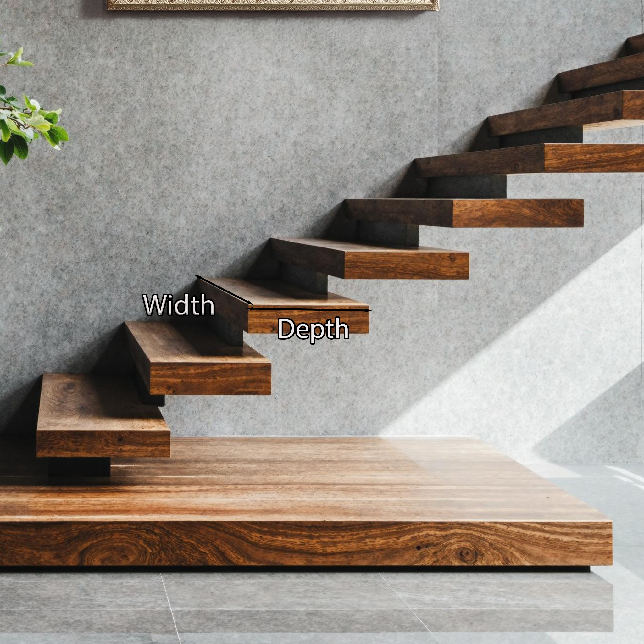 Handmade Wooden Staircase Steps For Home Decor SILDTFLS012