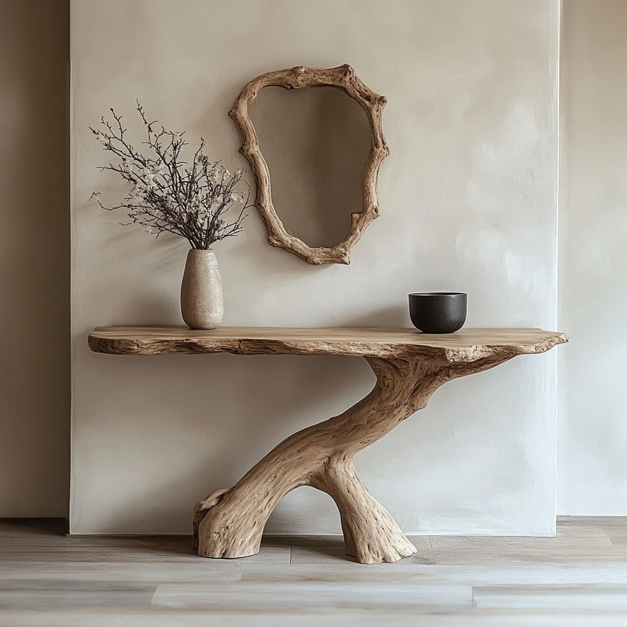 Wood Console Table Rustic Narrow Decor Home Gift SINLCS049