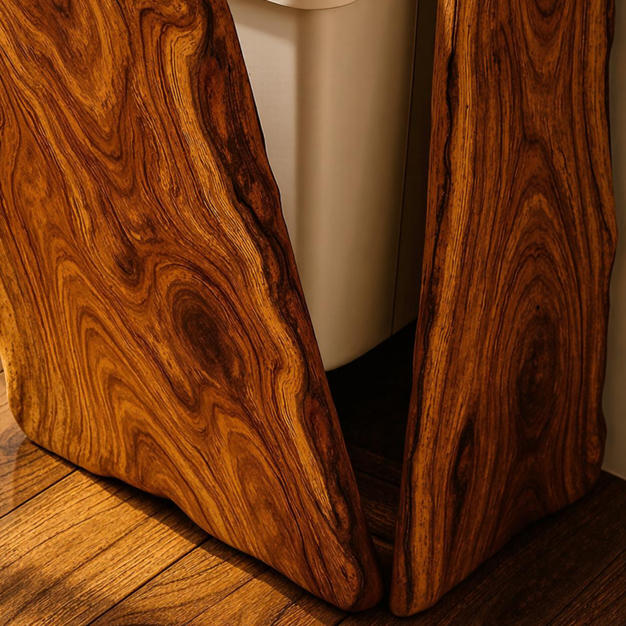 Mid Century Wooden Tilt Out Trash Can For Home Furniture Decor SILDTTRB007