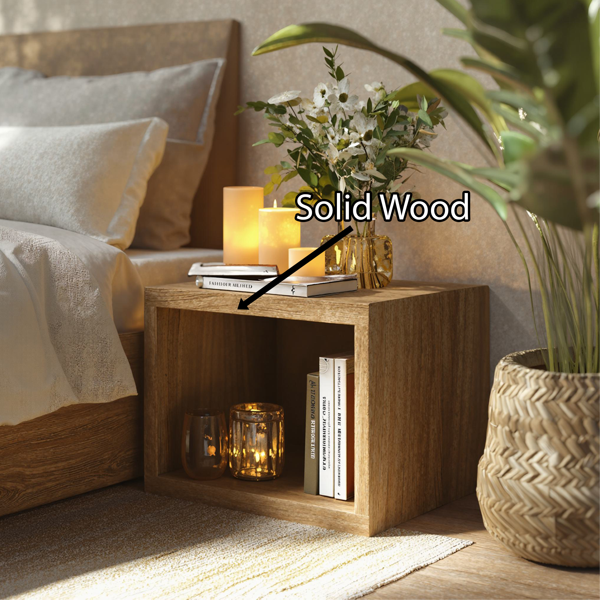 Rustic Wooden Nightstand For Cozy Bedrooms SILDTNS001