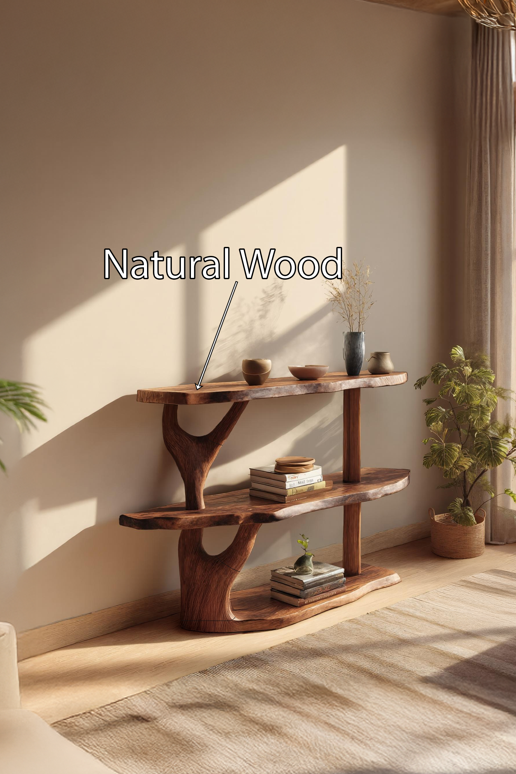 Handcrafted Solid Wood Console Table For Living Room Modern Decor SILDTTRCS034