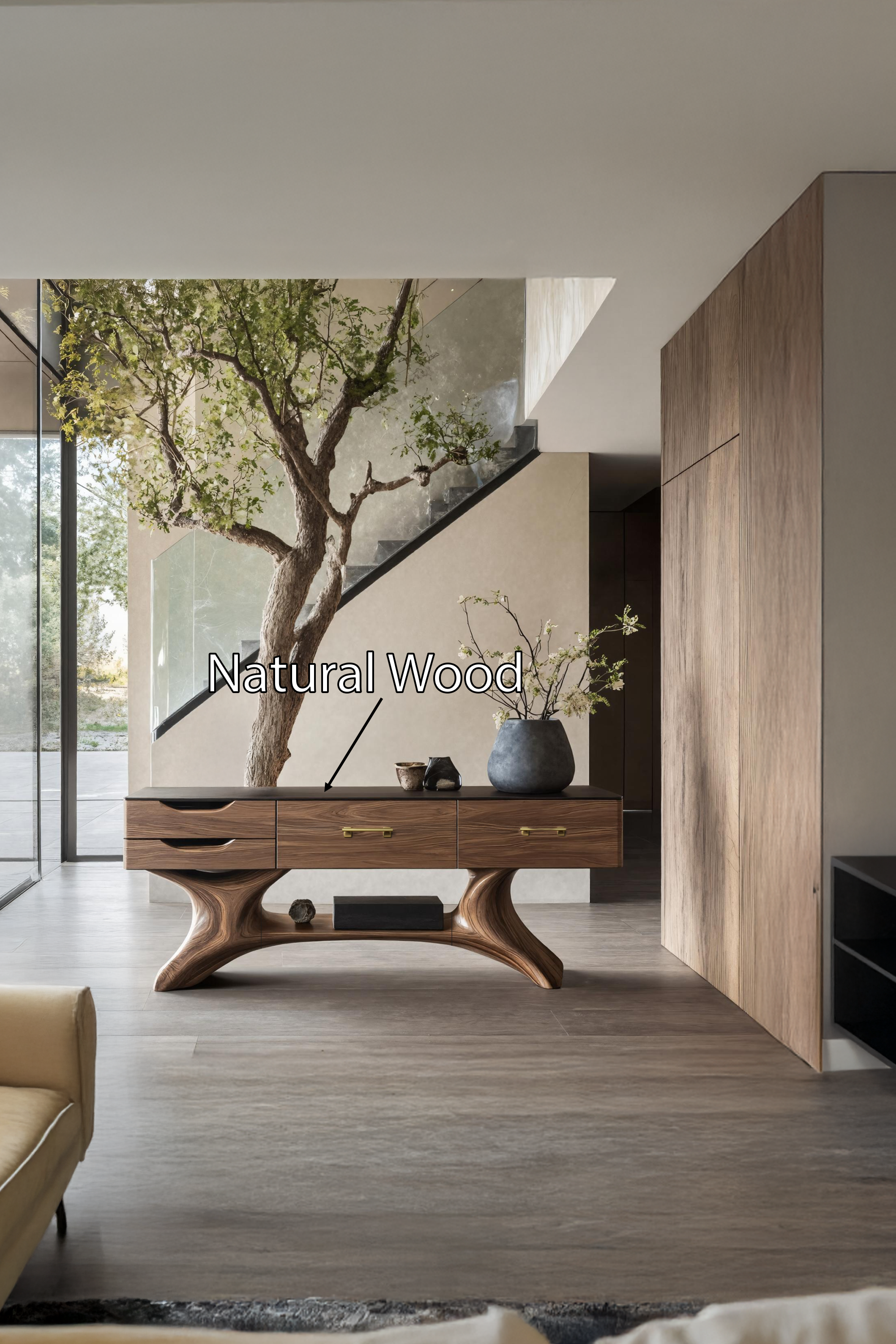 Farmhouse Wooden Console Table For Bedroom Rustic Furniture Decor SILDTTRCS002