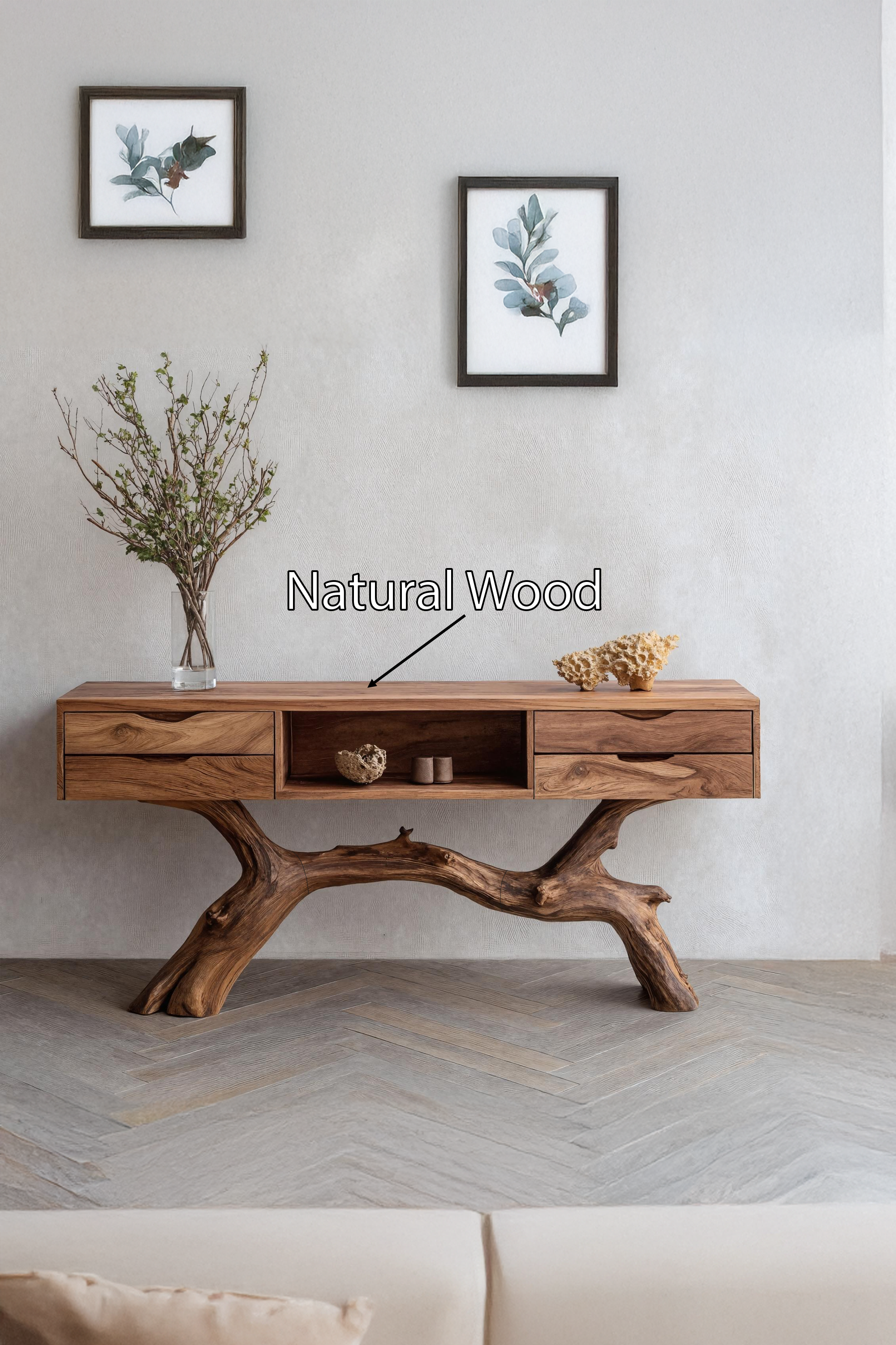 Handcrafted Wooden Console Table For Living Room Handmade Accent SILDTTRCS027