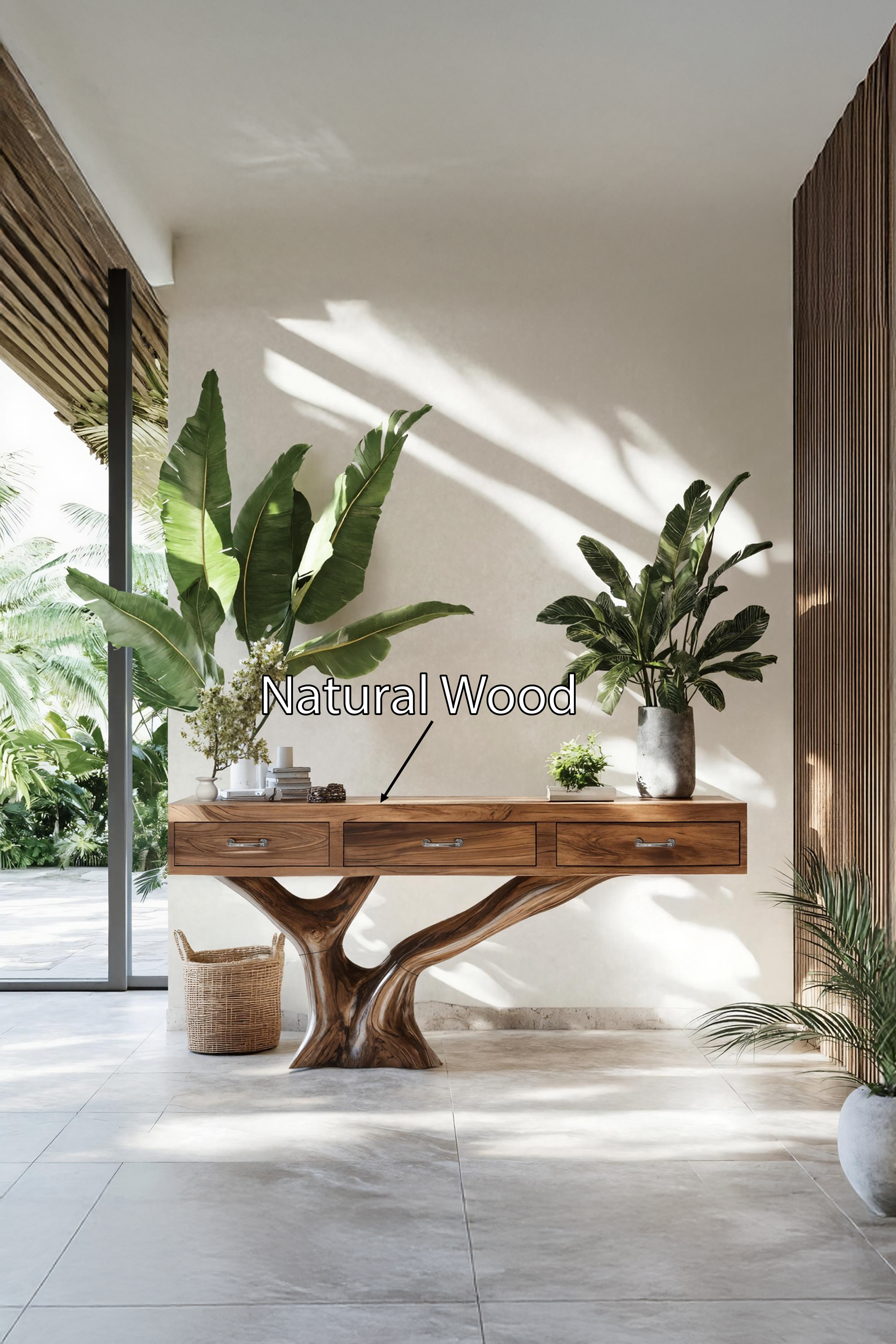 Farmhouse Live Edge Entryway Table For Furniture Decor SILDTTRCS018