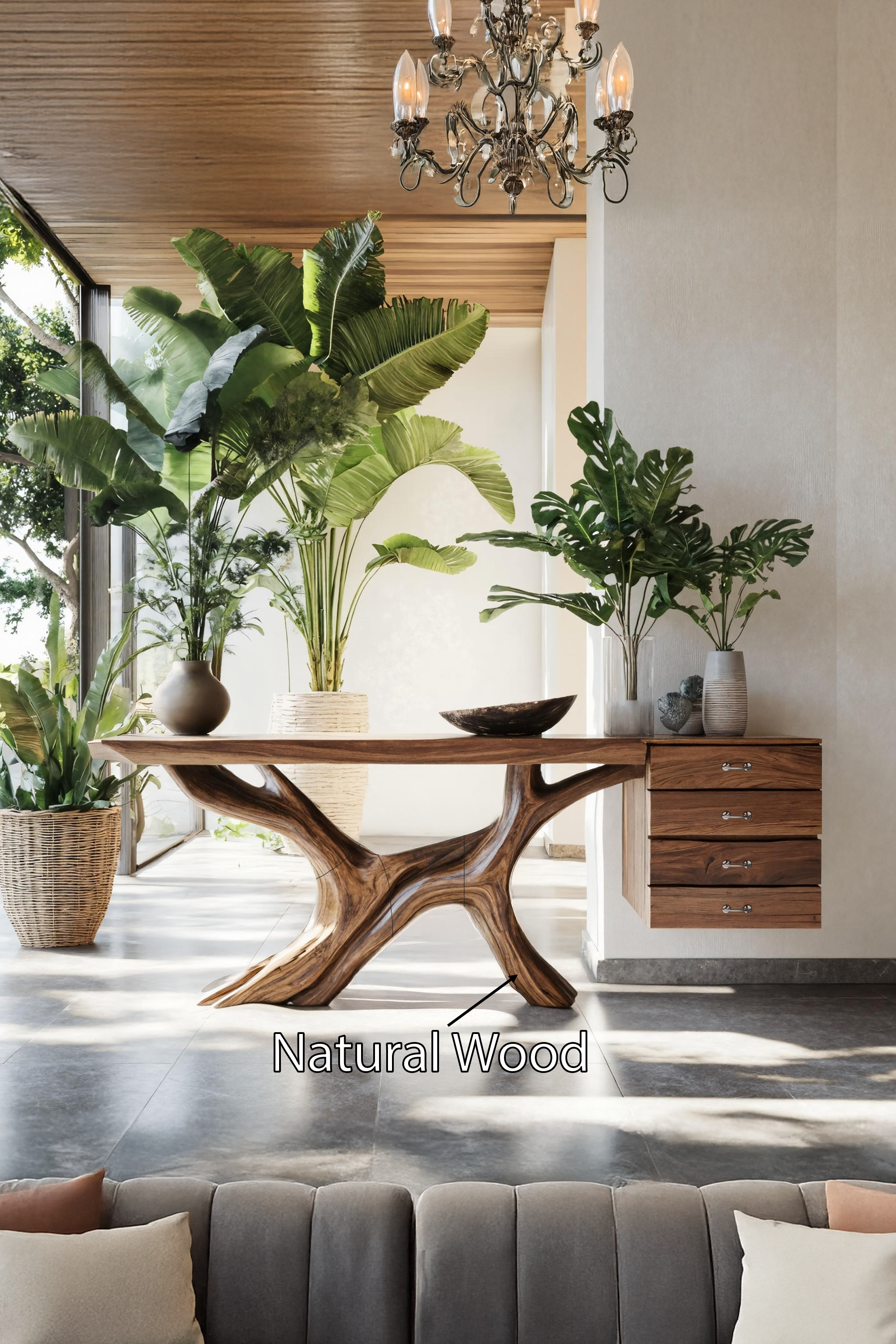Mid Century Wooden Console Table For Furniture Decor Boho Vibes SILDTTRCS025