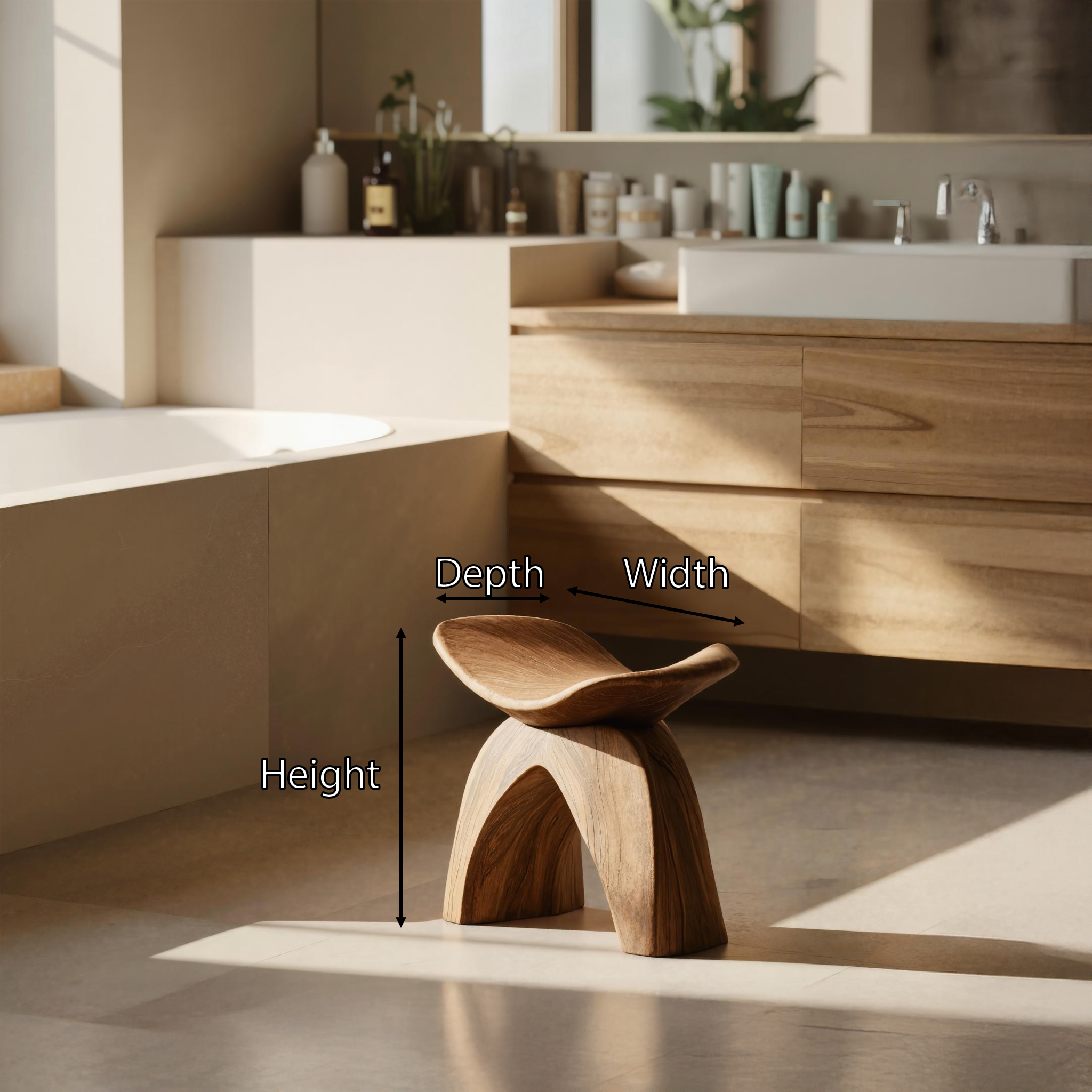 Farmhouse Bath Seat For Cozy Bathroom Furniture Decor SILDTTRSB006