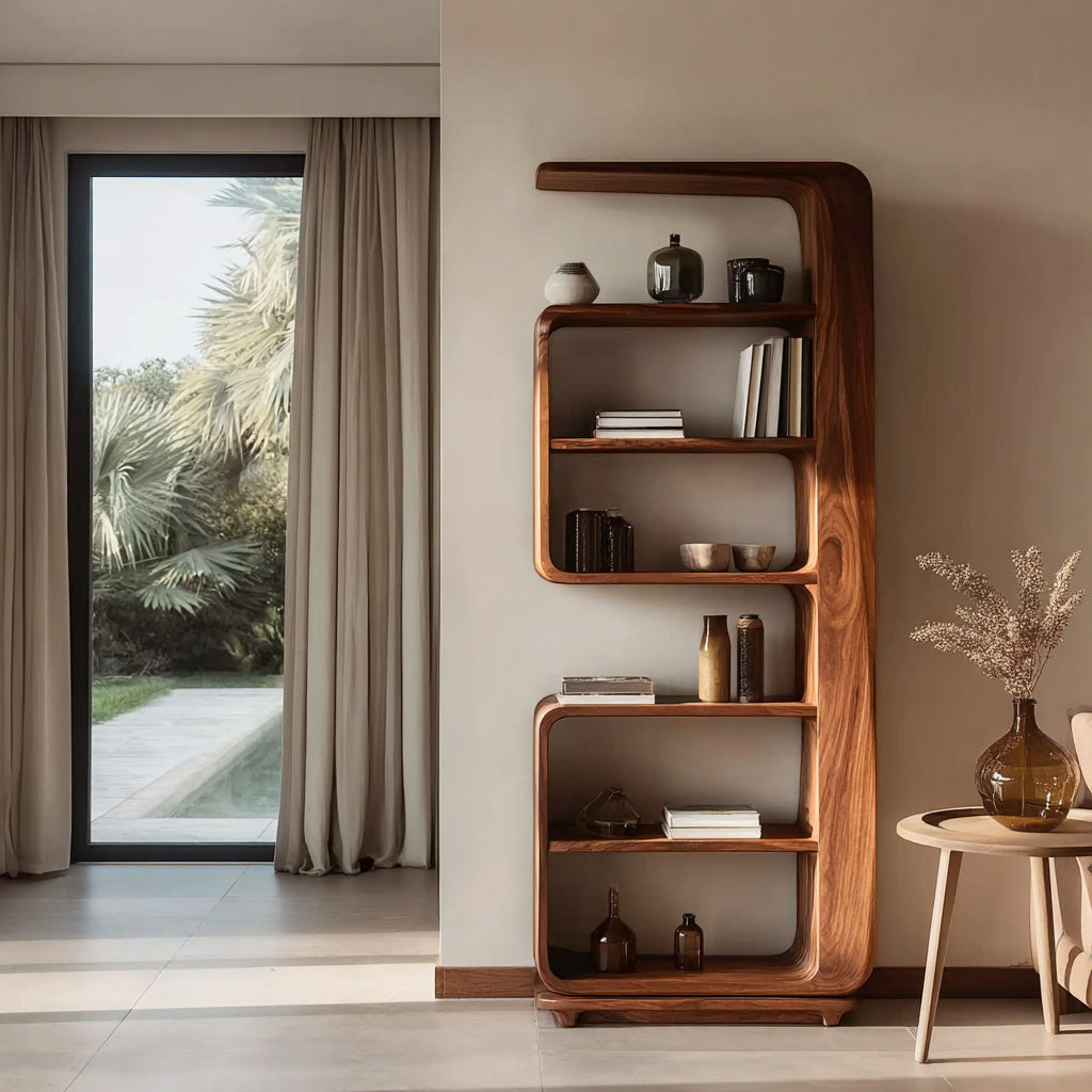 Minimalist Wooden Standing Shelf For Living Room RTTHHNSS007
