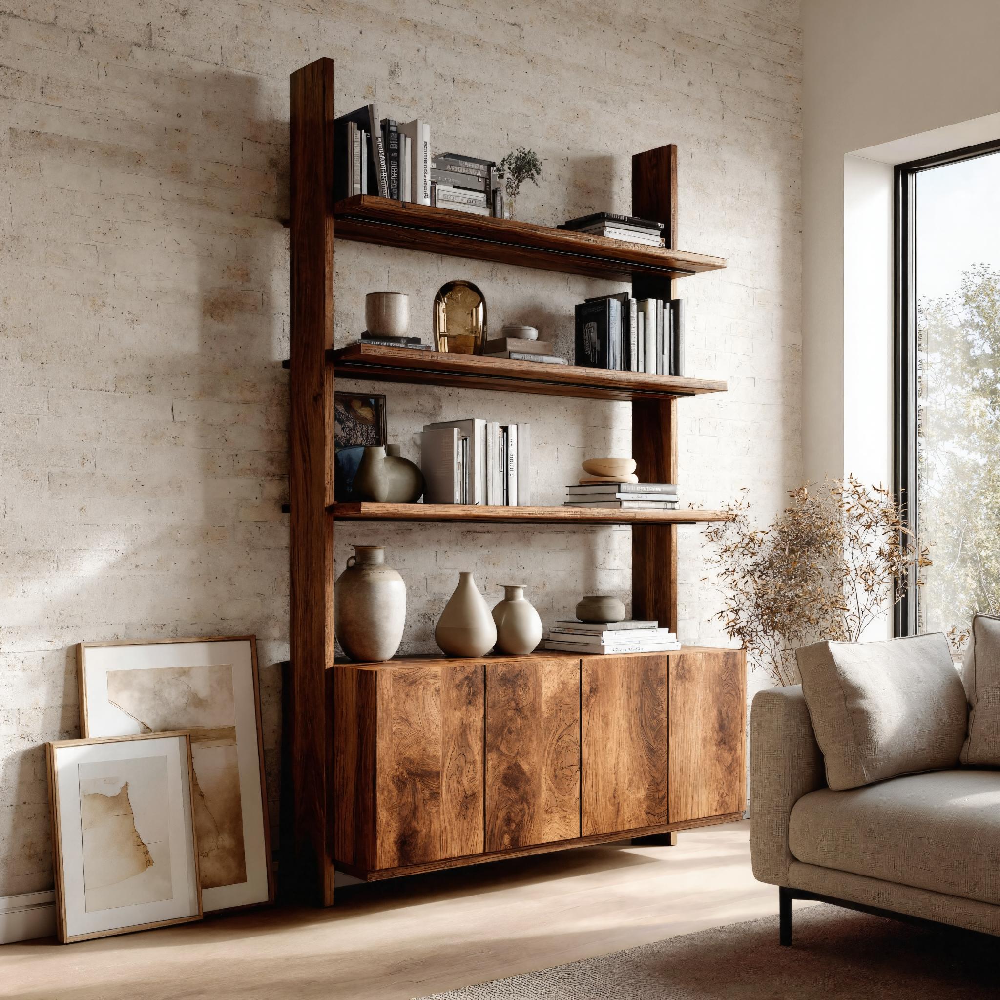 Modern Bookshelf With Open Shelf And Drawers For Living RTTHHNBS140