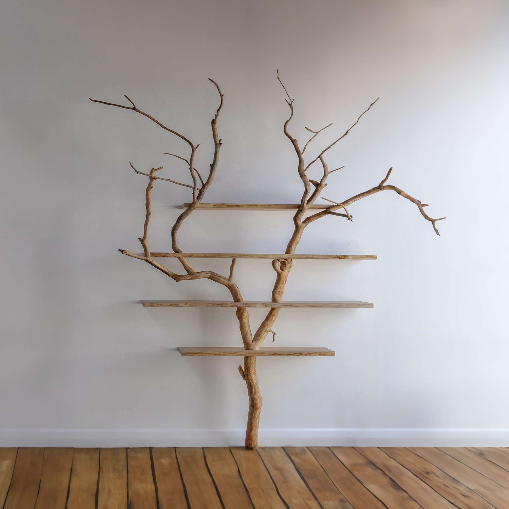 Mid Century Tree Branch Bookshelf Modern Wall Mounted SINLTB024
