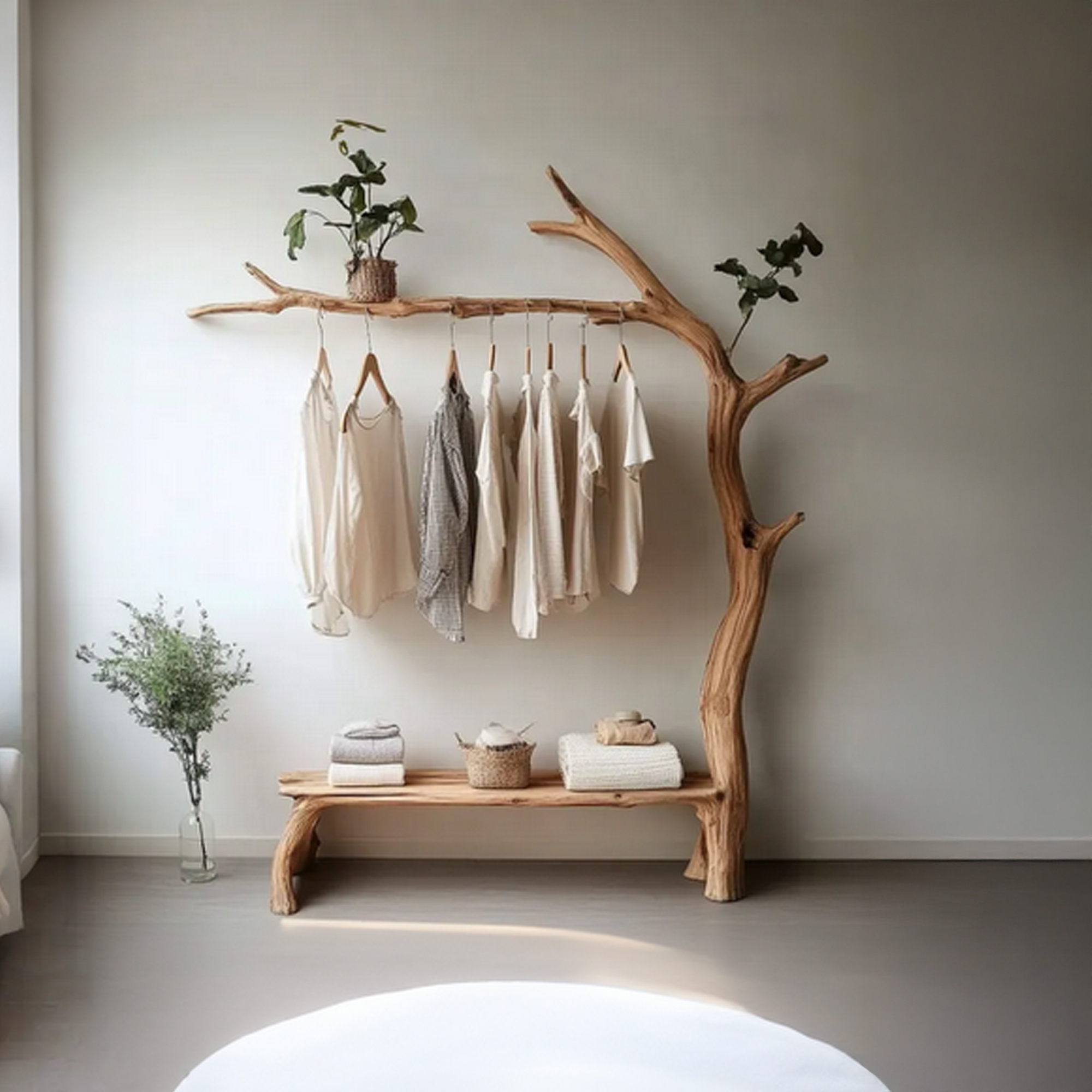 Natural Style Clothes Hanger Handmade Home Decor Gift SINLTB149