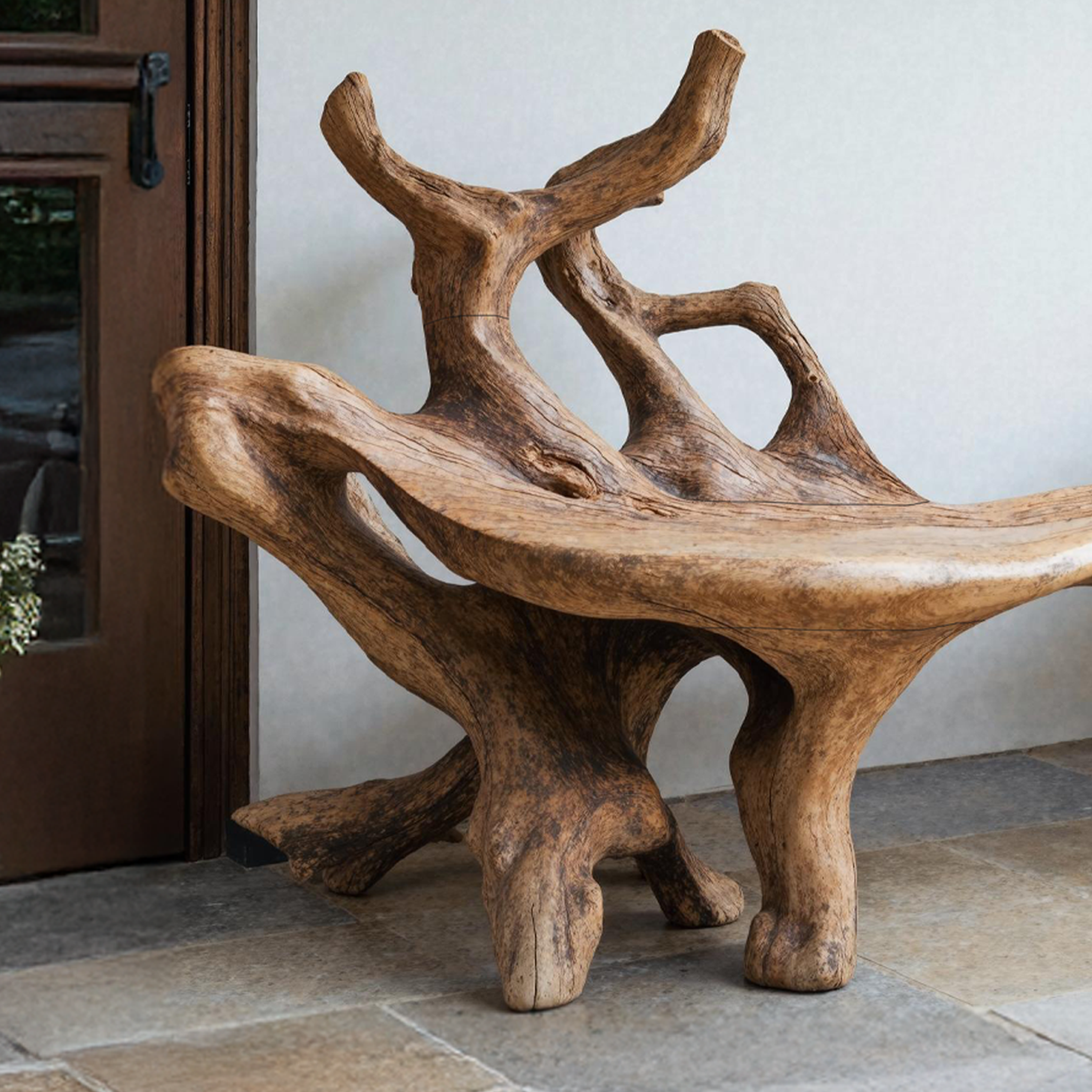 Farmhouse Wooden Bench For Cozy Living Room Accents SILDTBRB005