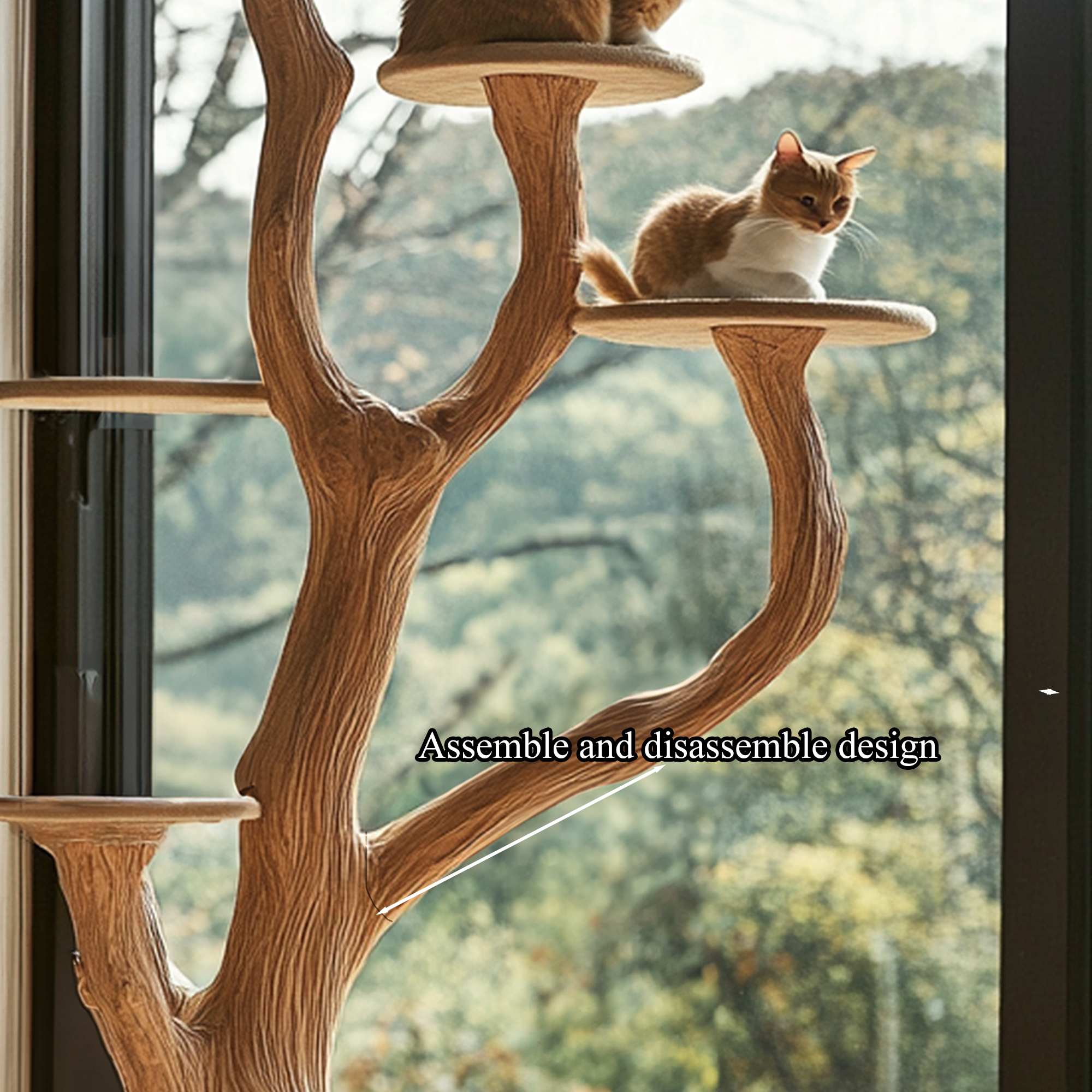 Cat Tree Shelf Custom Size Decor Living Room Gift SINLTT020