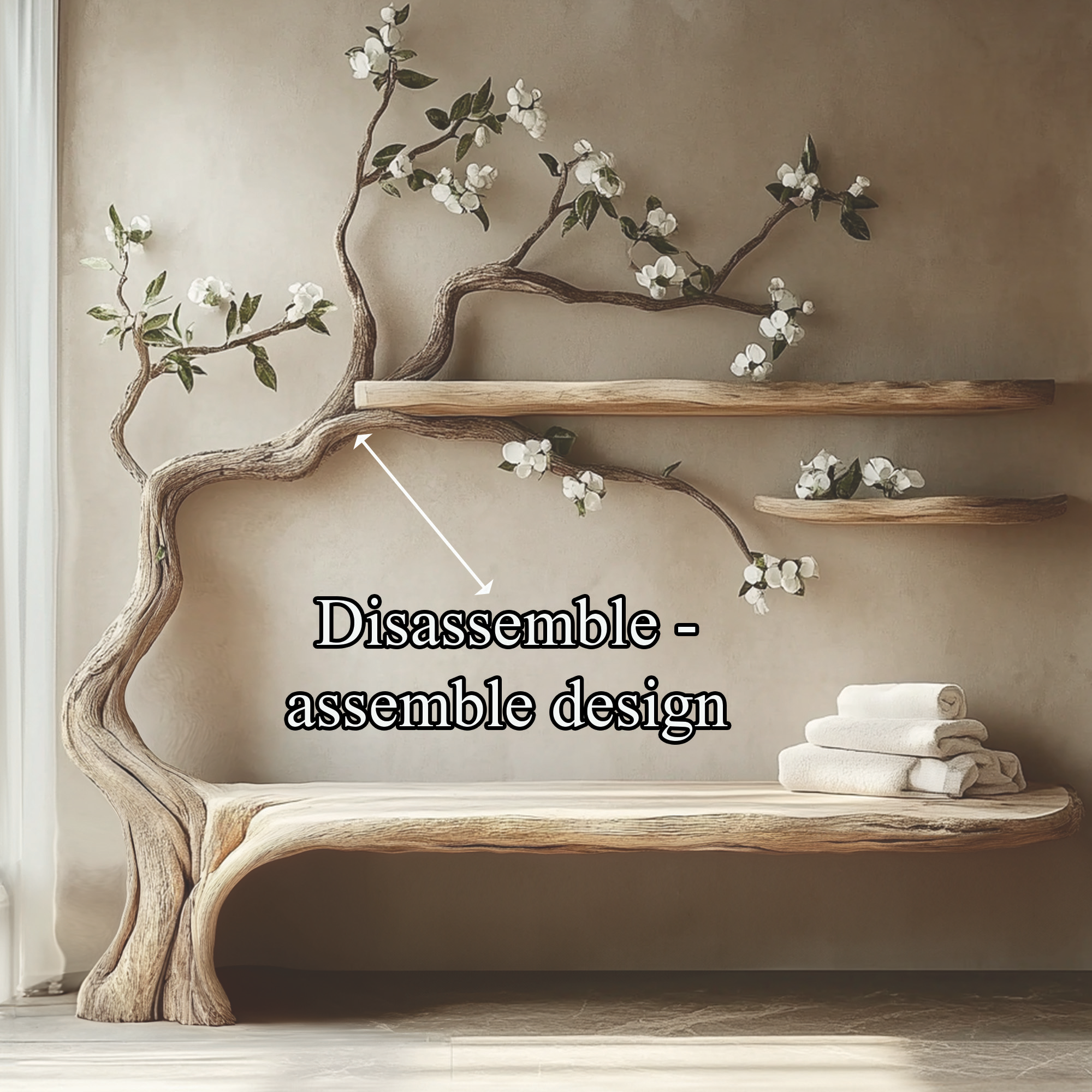 Tree Book Shelf Bookshelf Corner Shelf Gift Family SINLTB137