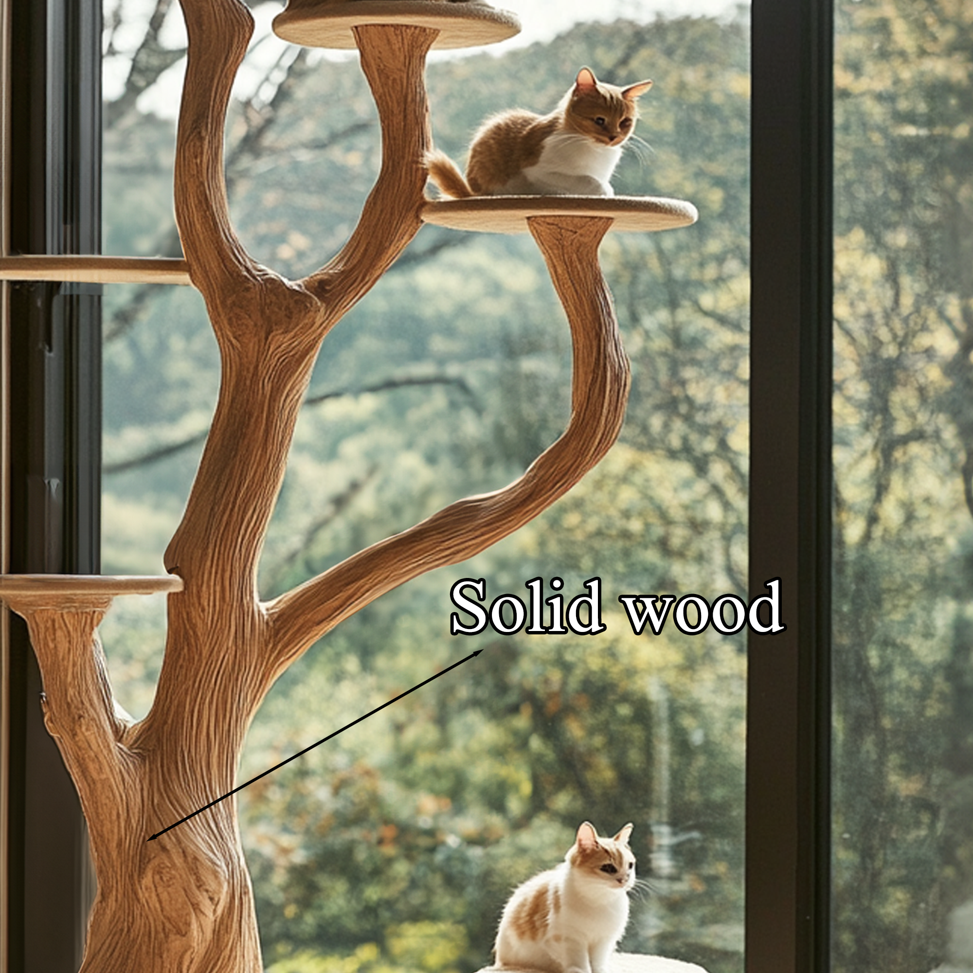 Cat Tree Shelf Custom Size Decor Living Room Gift SINLTT020