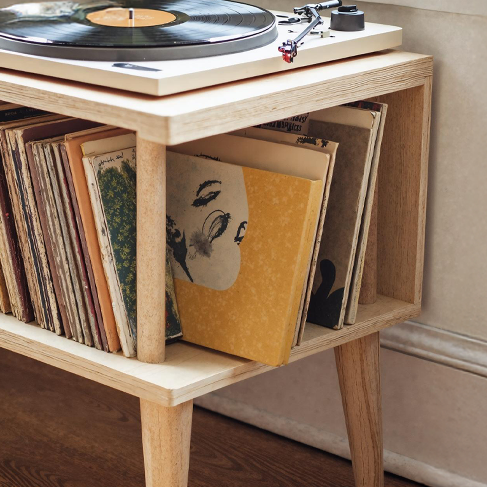 Unique Record Player Stand For Living Room, Bedroom, Office SILDTRPT013
