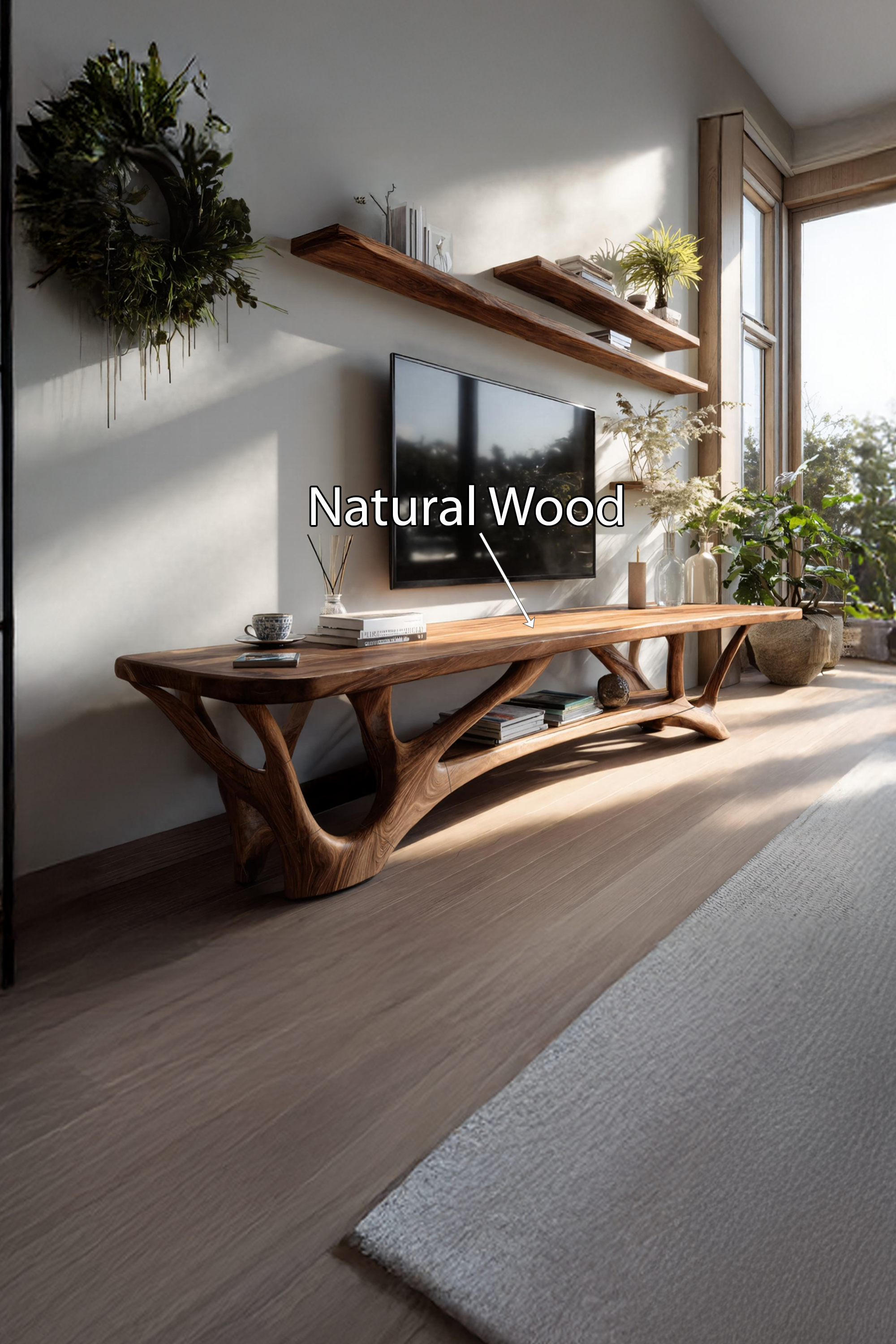 Handcrafted Live Edge Entryway TV Console For Furniture Decor SILDTTNTVC079