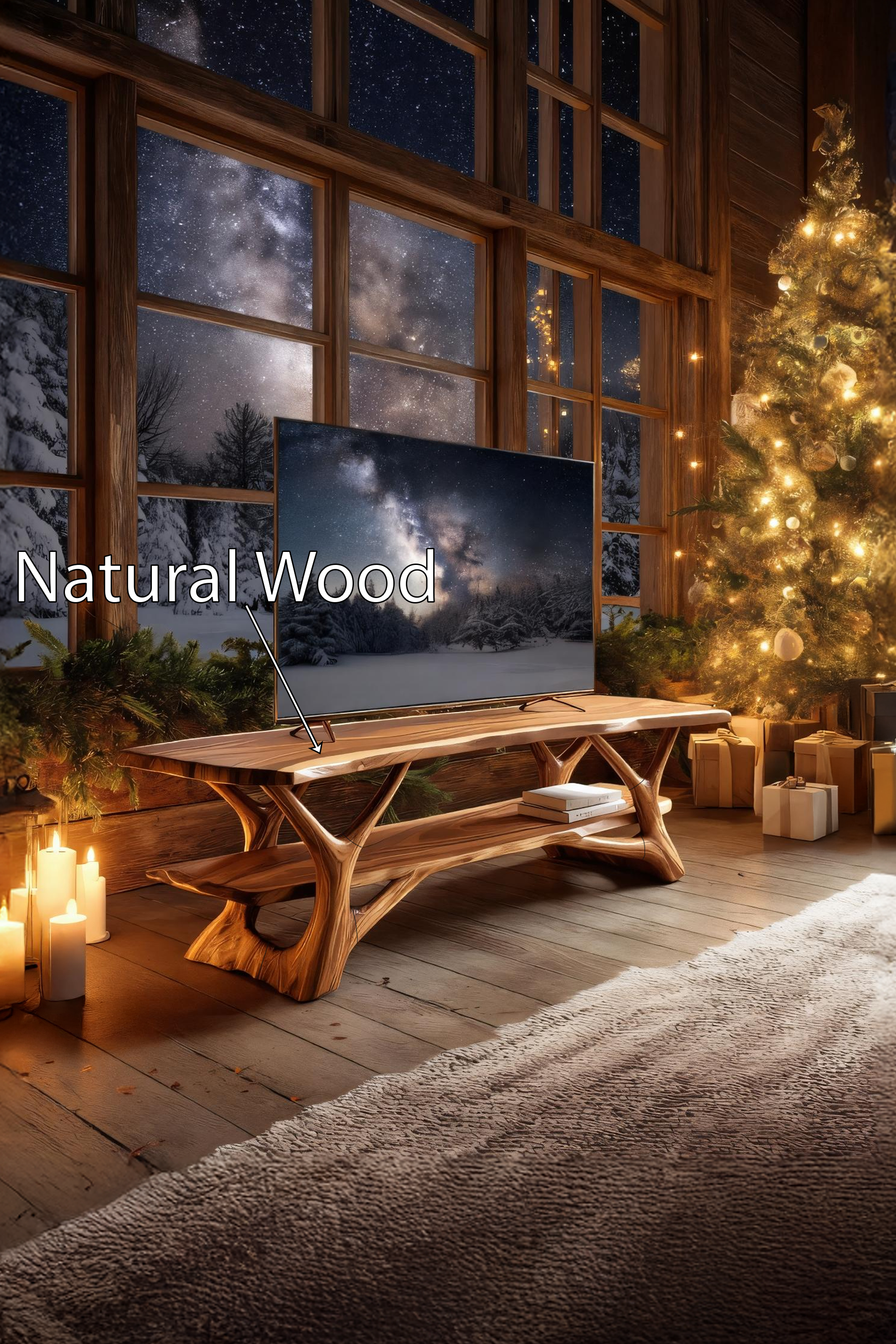 Mid Century Solid Wood TV Console For Christmas Entryway Design SILDTTRCTV013