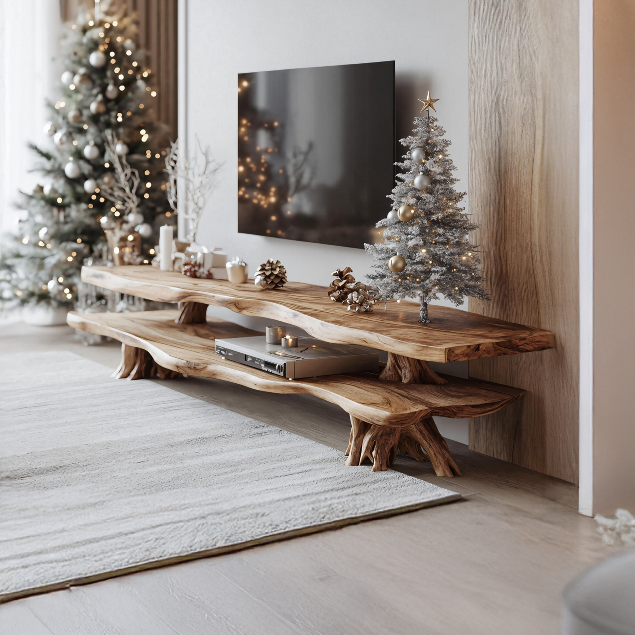 Modern Solid Wood TV Console For Holiday Living Room Decor SILDTTNCTV019