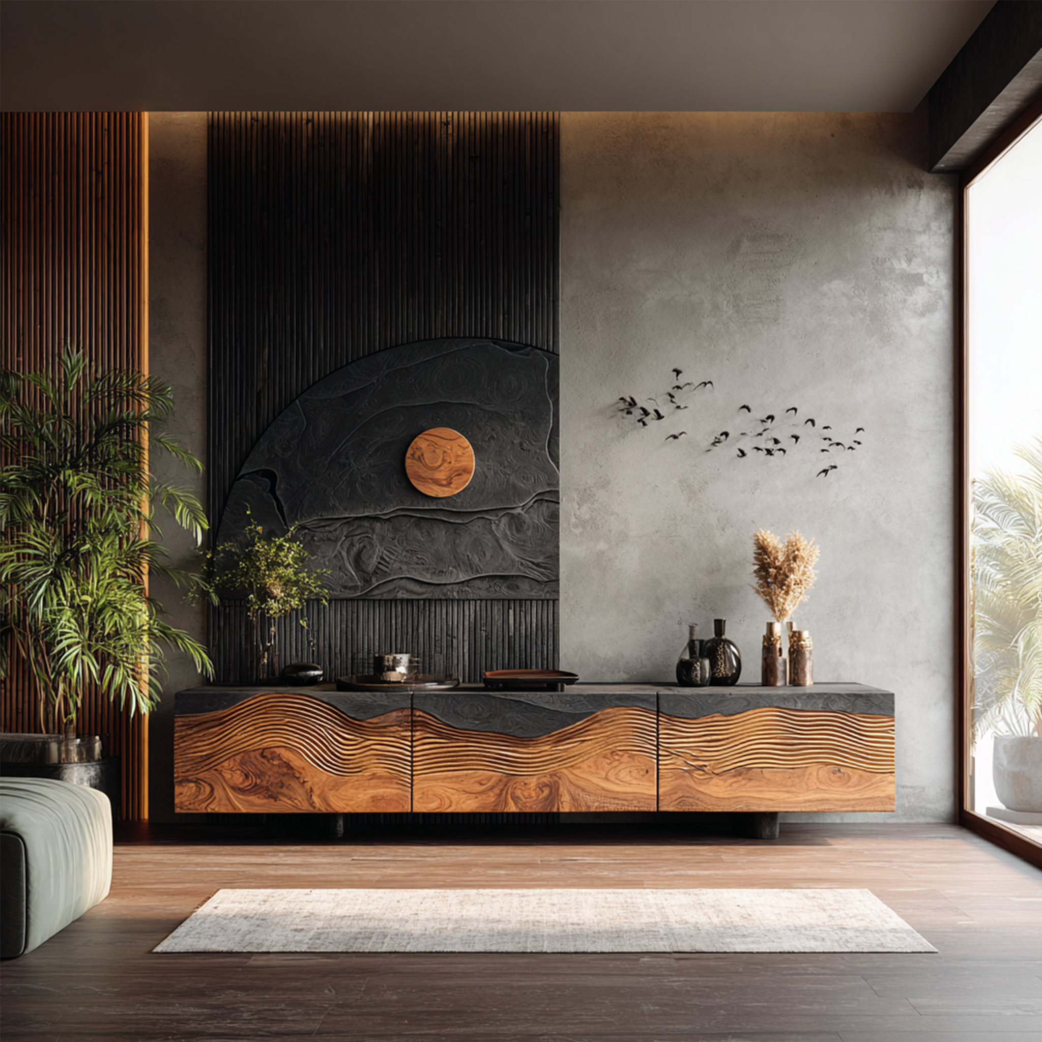 Mid Century Media Cabinet For Home Furniture SILDTTRTVC051