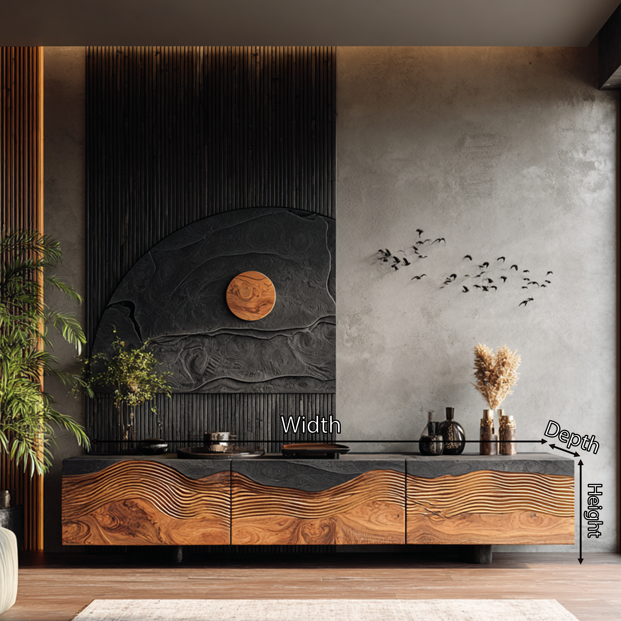 Mid Century Media Cabinet For Home Furniture SILDTTRTVC051