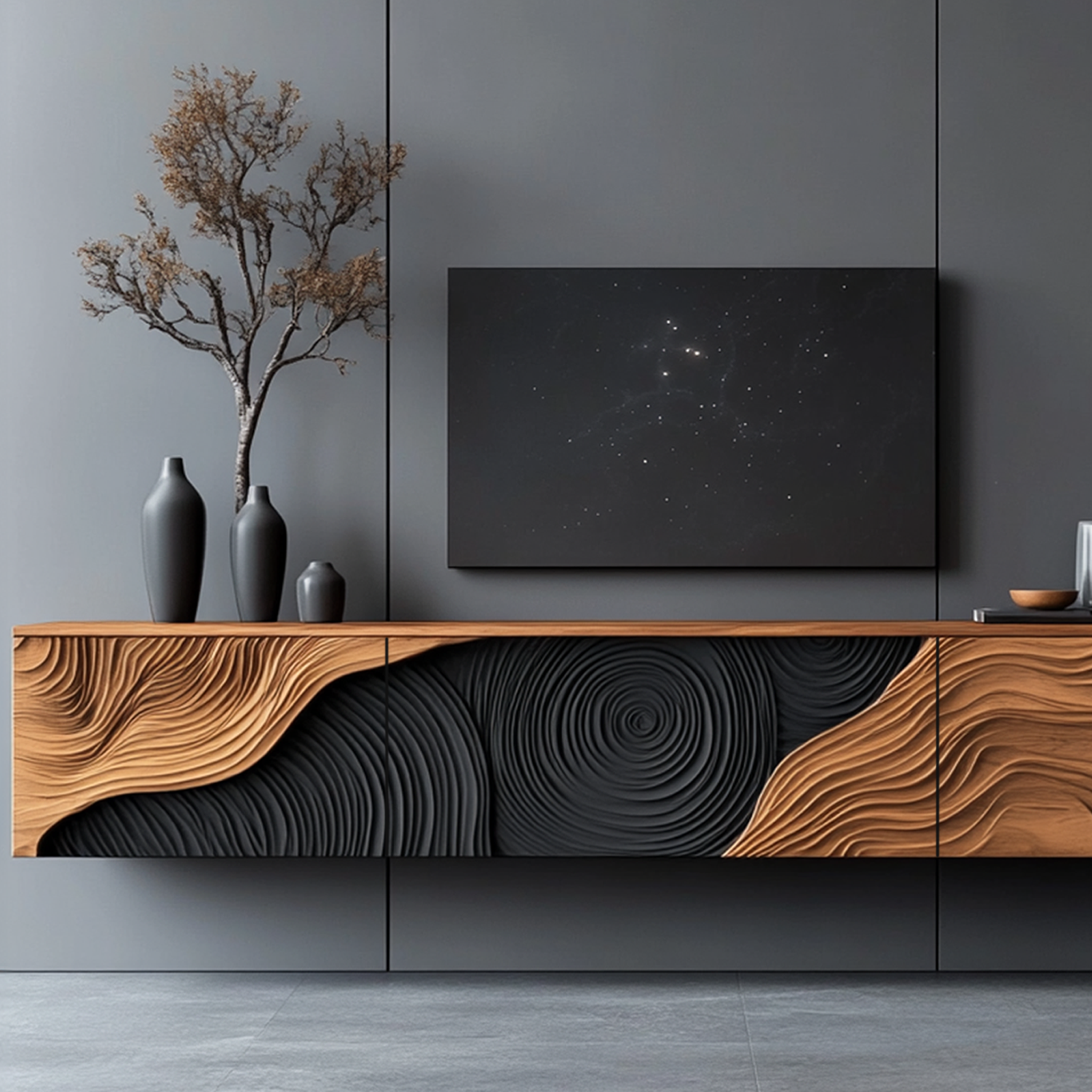 Mid Century Modern TV Cabinet For Entryway Design SILDTTRTVC059