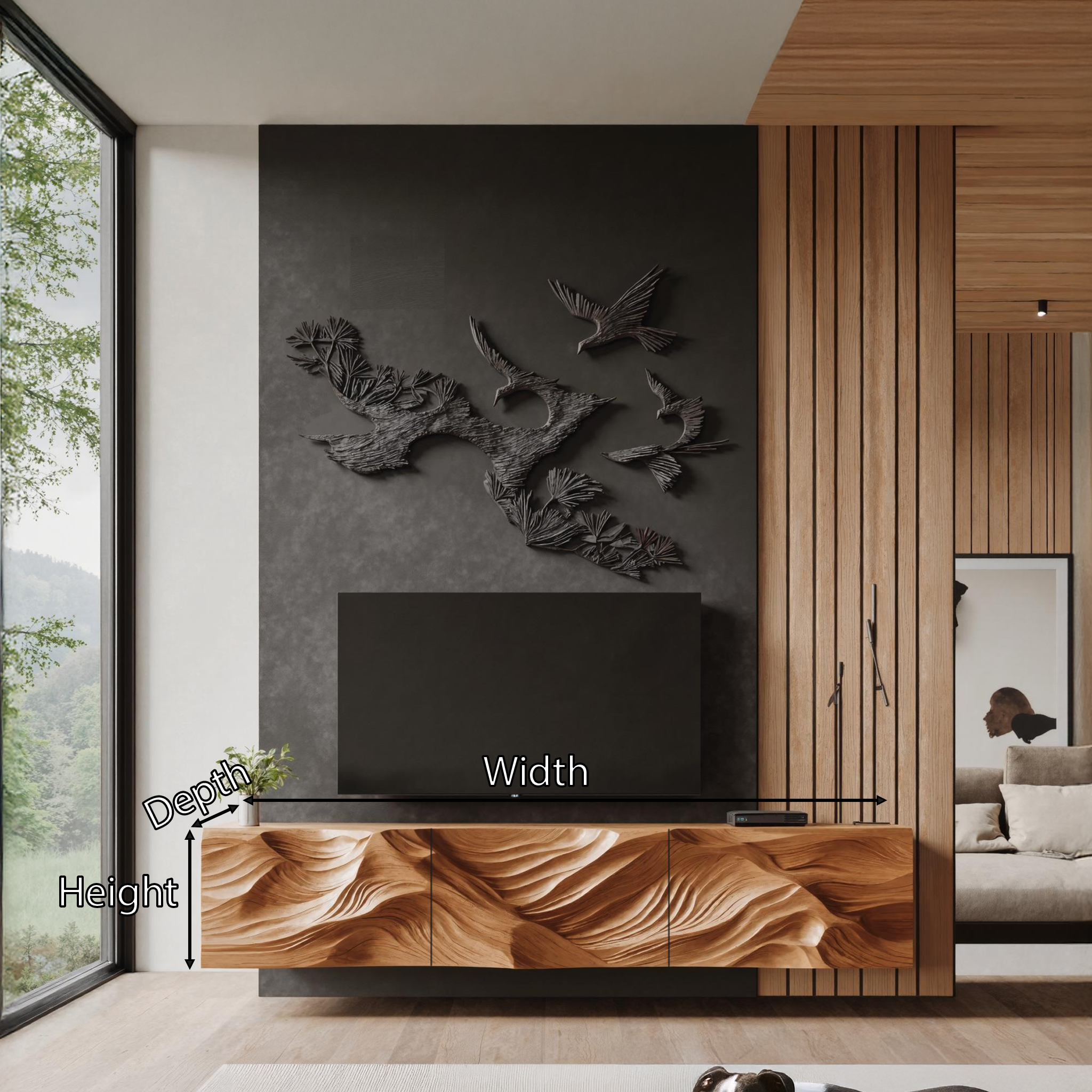 Farmhouse TV Cabinet For Cozy Living Room Decor SILDTTRTVC063